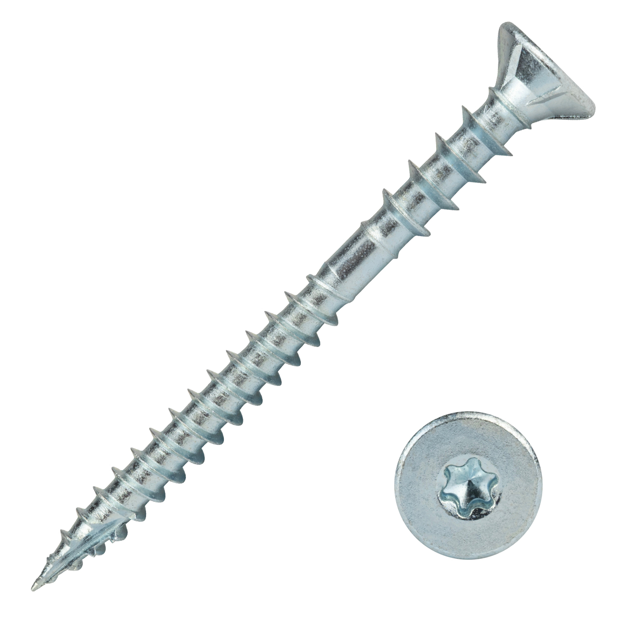 Stelschroeven Verzinkt 6 x 70 mm Torx 25 - Doos 100 stuks