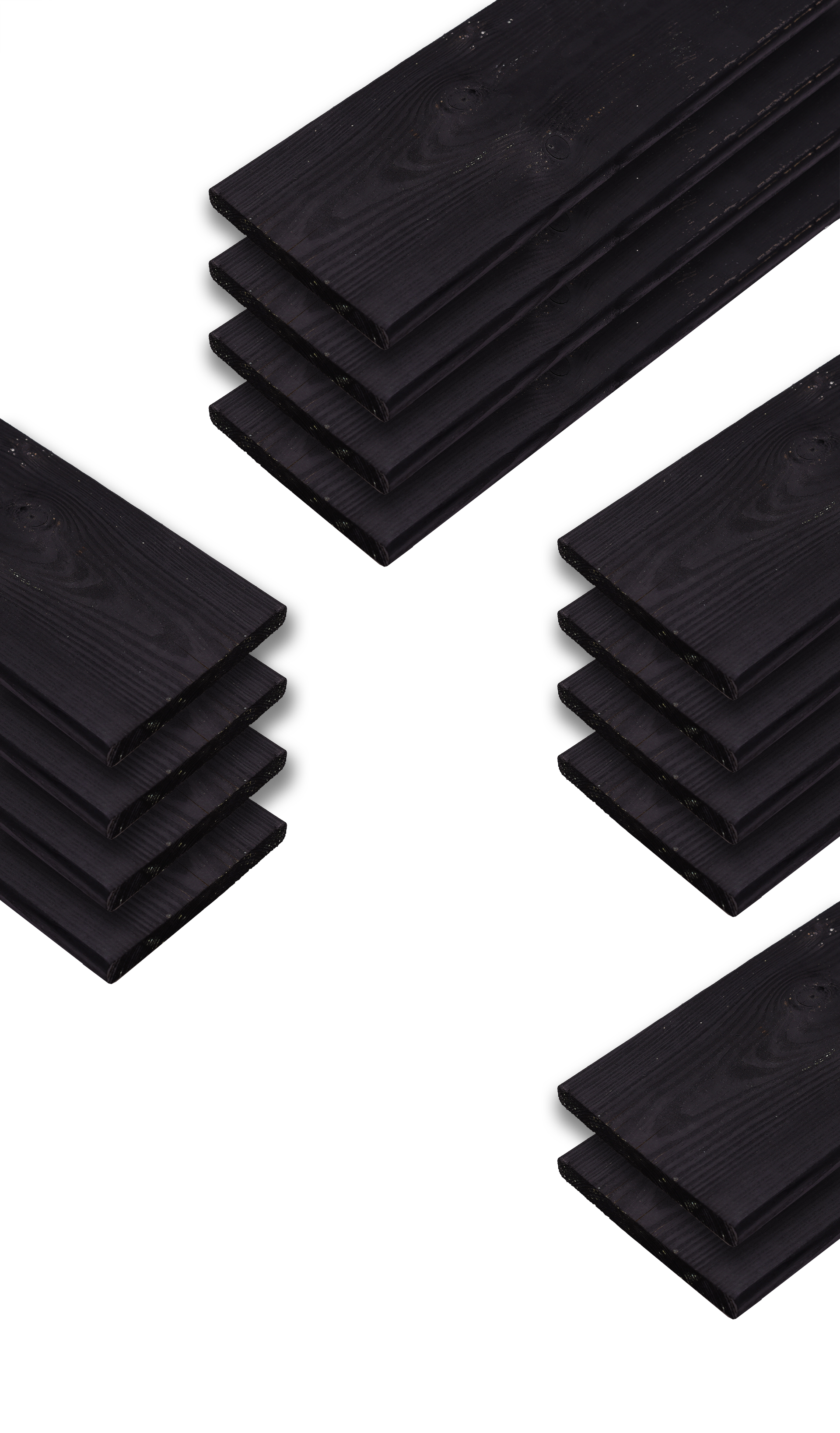 Zwarte Planken Geïmpregneerd Grenen 1.6 x 14 x 180 cm voor Flex Fence 165 cm - Set 14 Stuks, foto 2 van 4
