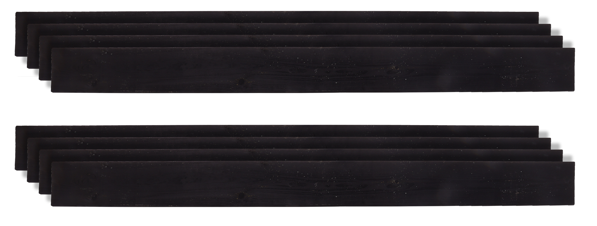 Zwarte Planken Geïmpregneerd Grenen 1.6 x 14 x 180 cm voor Flex Fence 95 cm - Set 8 Stuks