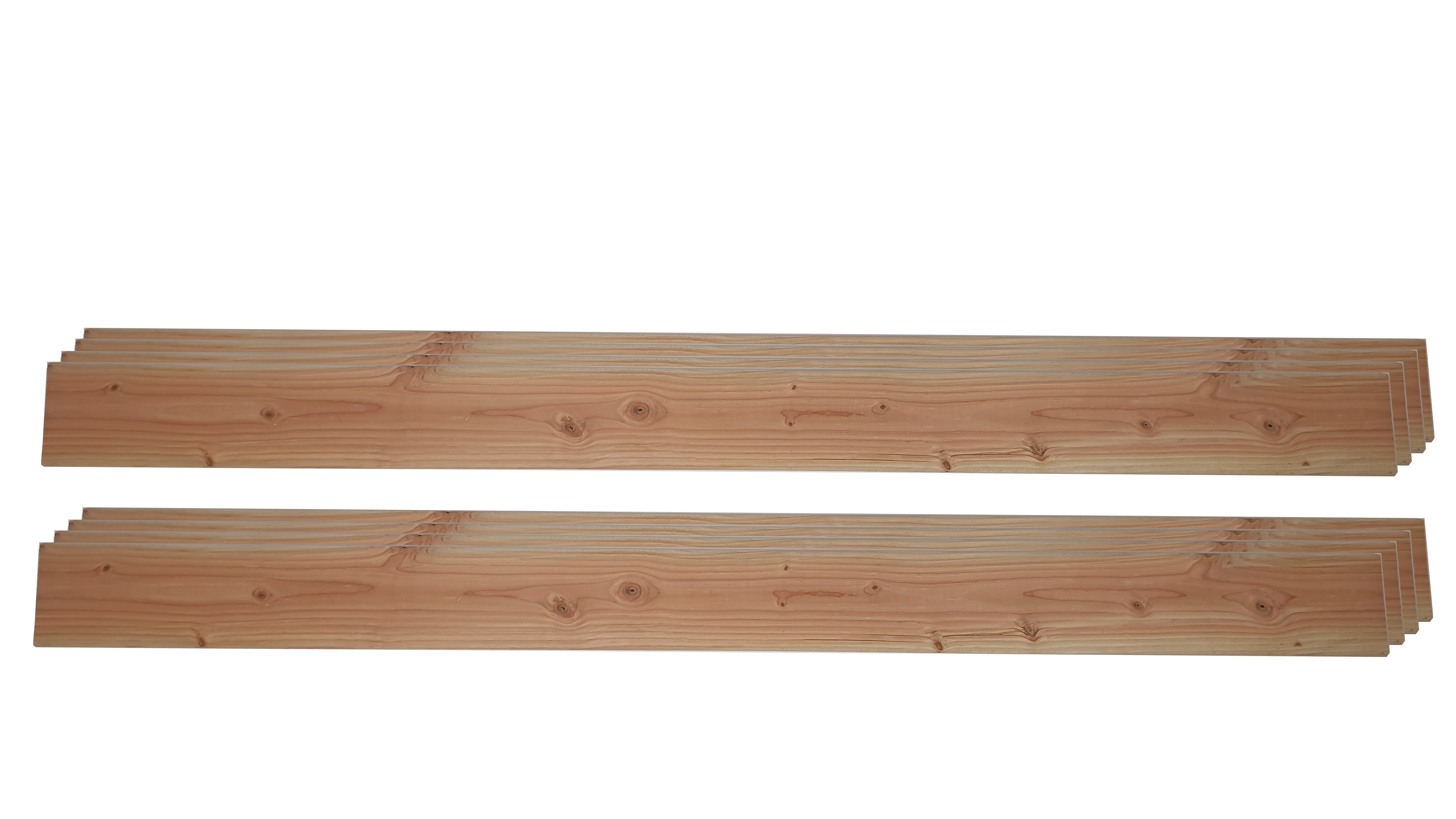 Planken Lariks Douglas 1.6 x 14 x 180 cm voor Flex Fence 95 cm - Set 8 Stuks, foto 3 van 3