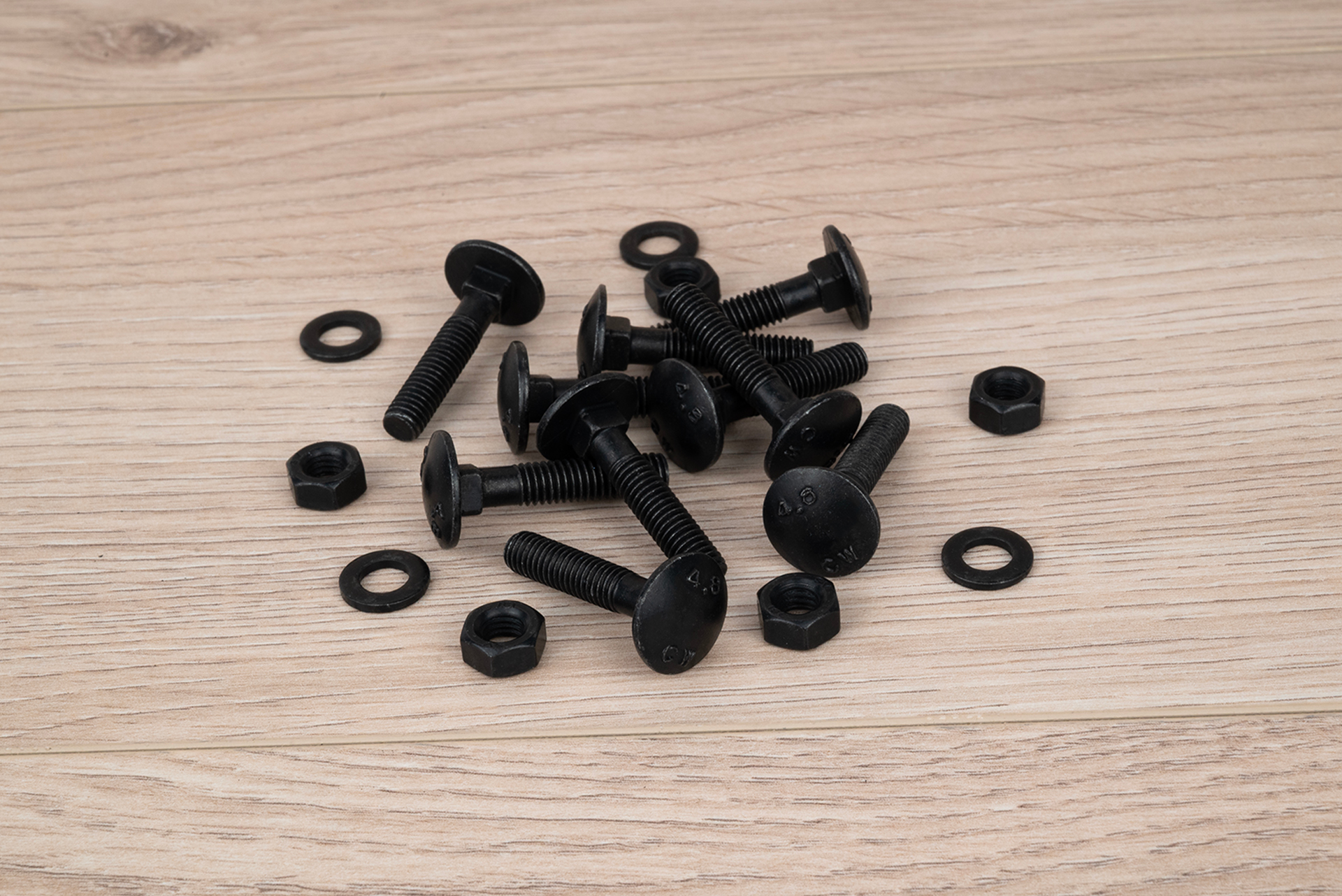 Slotbouten Verzinkt Zwart M6 x 30 mm - Doos 25 Stuks, foto 3 van 3
