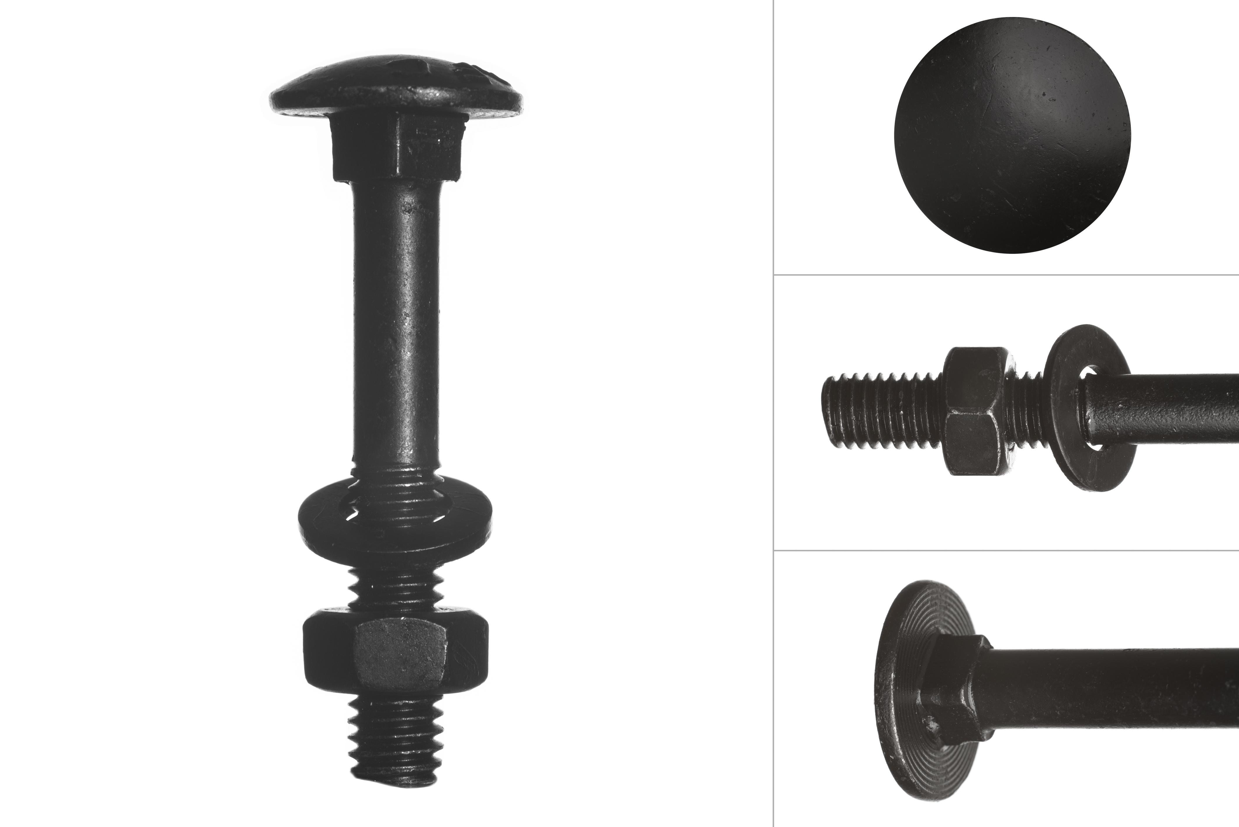 Slotbouten Verzinkt Zwart M6 x 40 mm - 25 Stuks