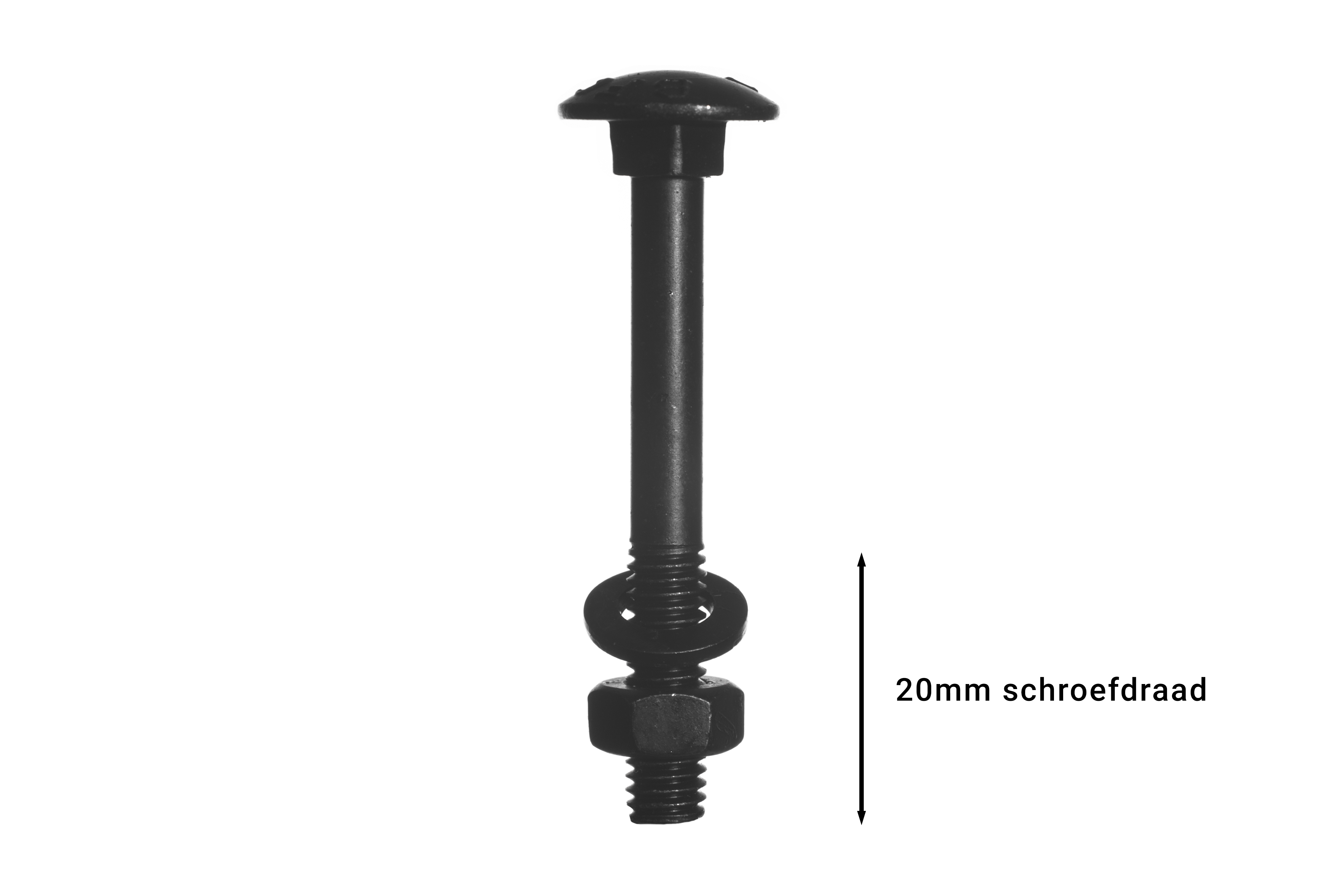 Slotbouten Verzinkt Zwart M6 x 50 mm - Doos 25 Stuks, foto 2 van 5