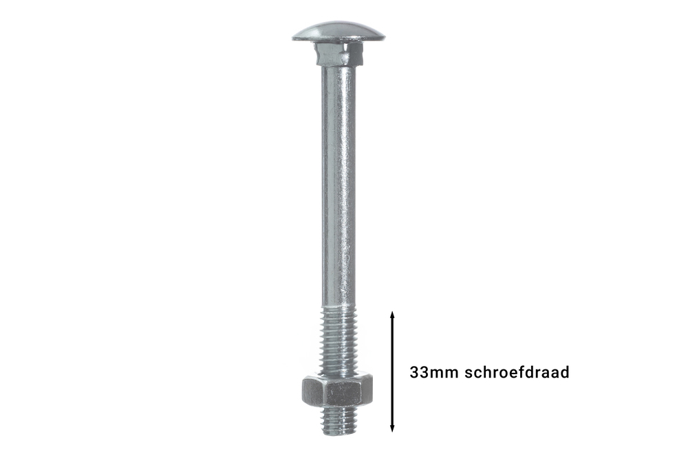 Slotbouten Verzinkt M10 x 100 mm - Doos 50 Stuks, foto 3 van 3