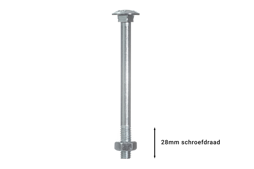 Slotbouten Verzinkt M10 x 120 mm - 50 stuks, foto 3 van 3