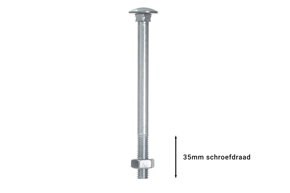 Slotbouten Verzinkt M10 x 130 mm - 50 stuks, foto 3 van 3