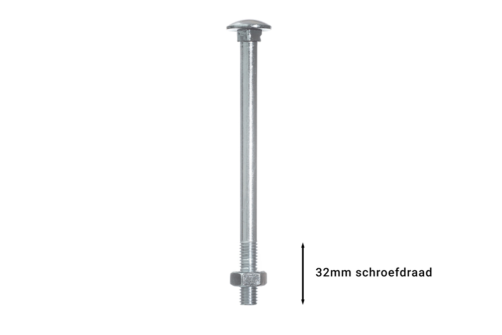 Slotbouten Verzinkt M10 x 140 mm - 50 stuks, foto 3 van 3