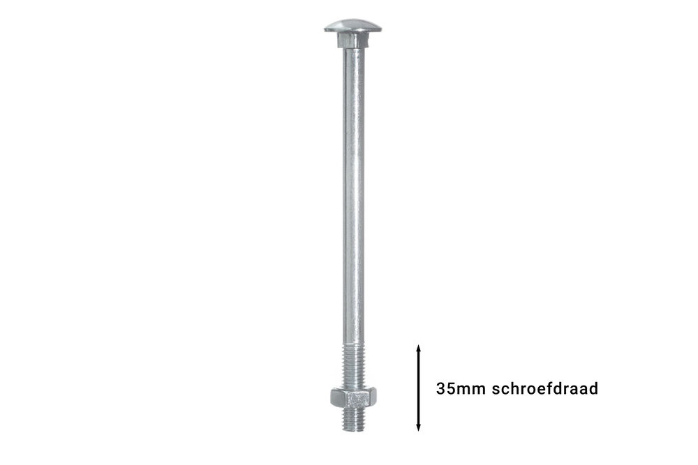 Slotbouten Verzinkt M10 x 160 mm - 50 stuks, foto 3 van 3
