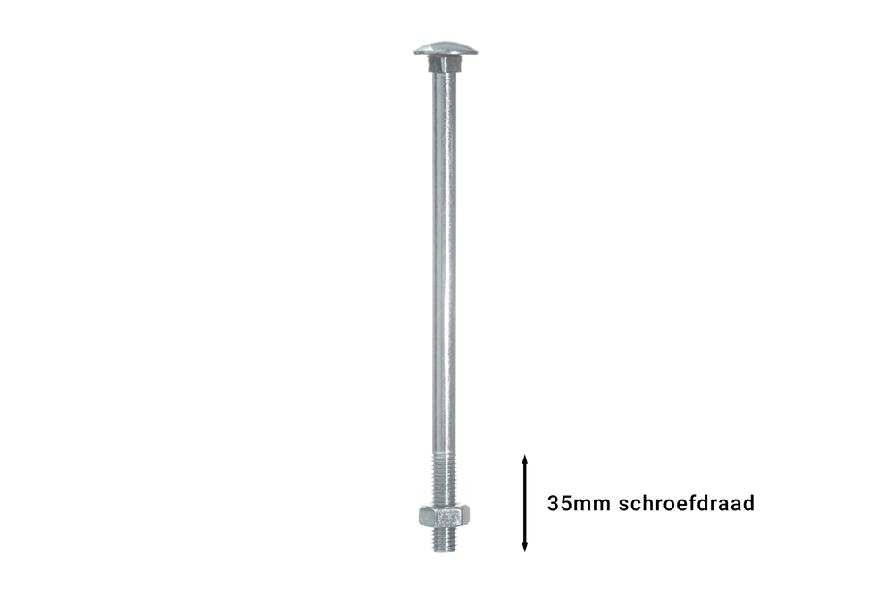 Slotbouten Verzinkt M10 x 180 mm - 50 stuks, foto 3 van 3