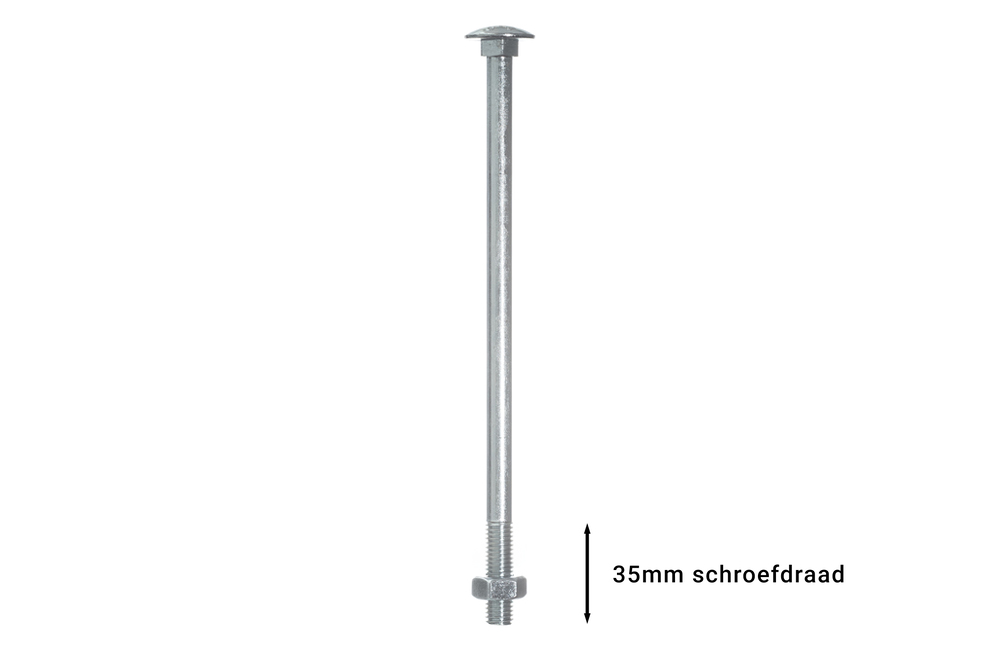 Slotbouten Verzinkt M10 x 200 mm - 50 stuks, foto 3 van 3