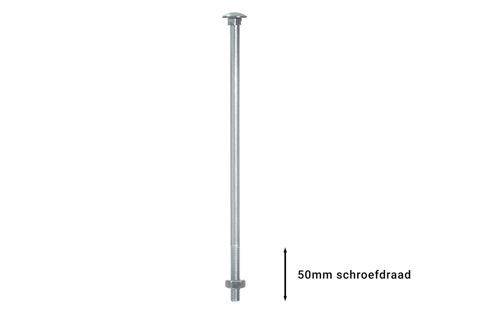 Slotbouten Verzinkt M10 x 260 mm - 25 stuks, foto 3 van 3
