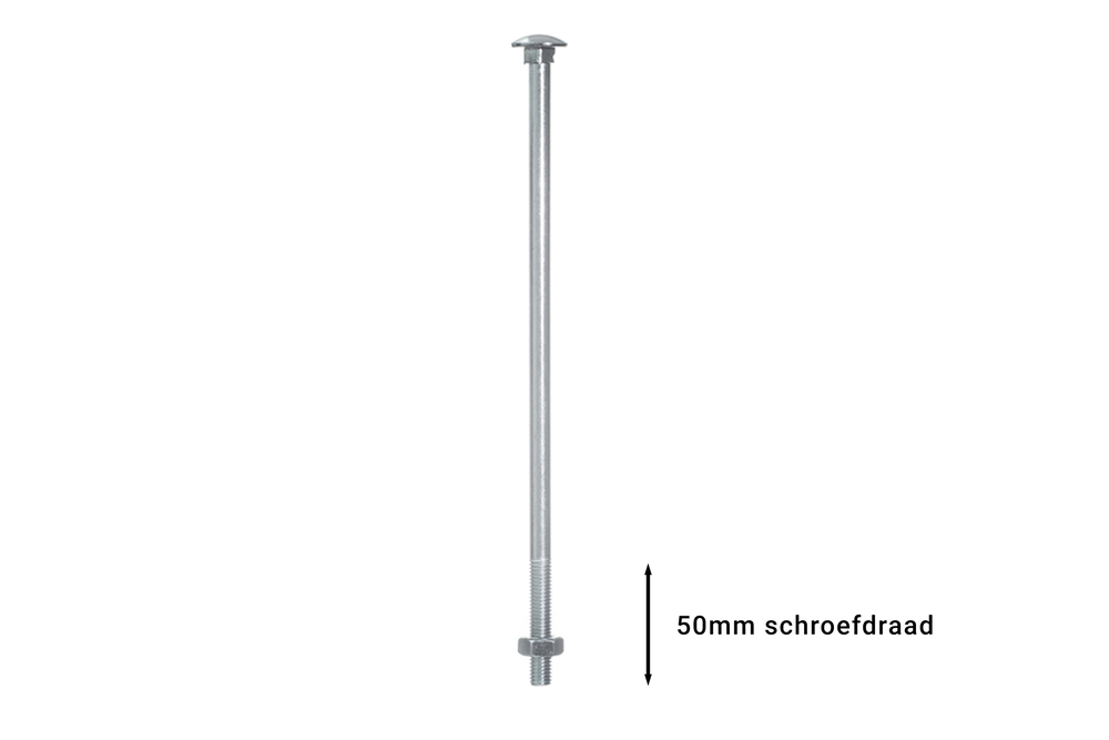 Slotbouten Verzinkt M10 x 280 mm - 25 stuks, foto 3 van 3