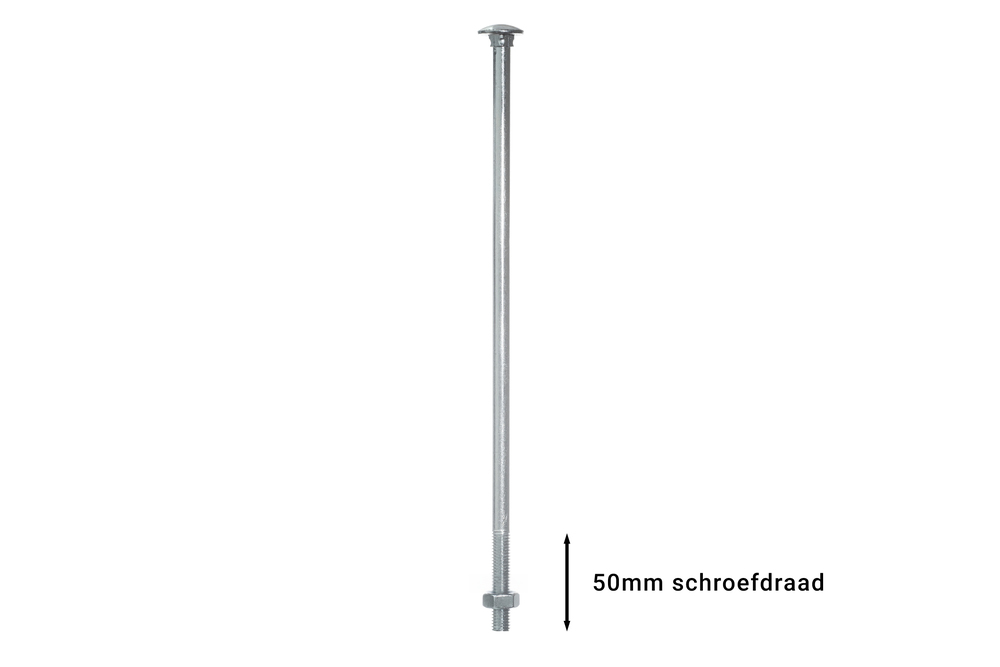 Slotbouten Verzinkt M10 x 300 mm - 25 stuks, foto 3 van 3