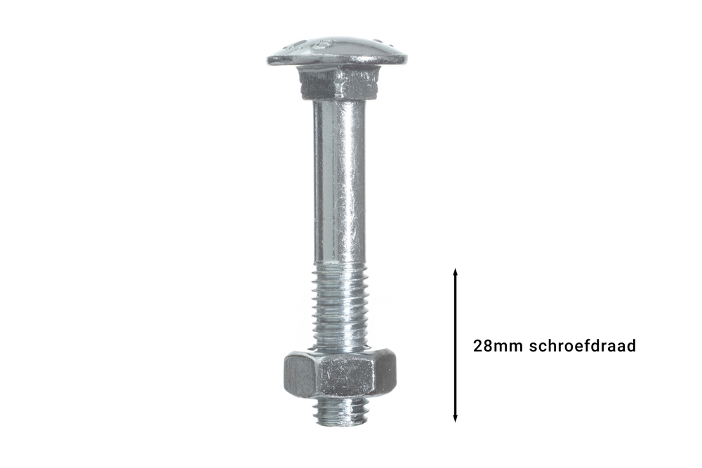 Slotbouten Verzinkt M10 x 60 mm - 100 stuks, foto 3 van 3