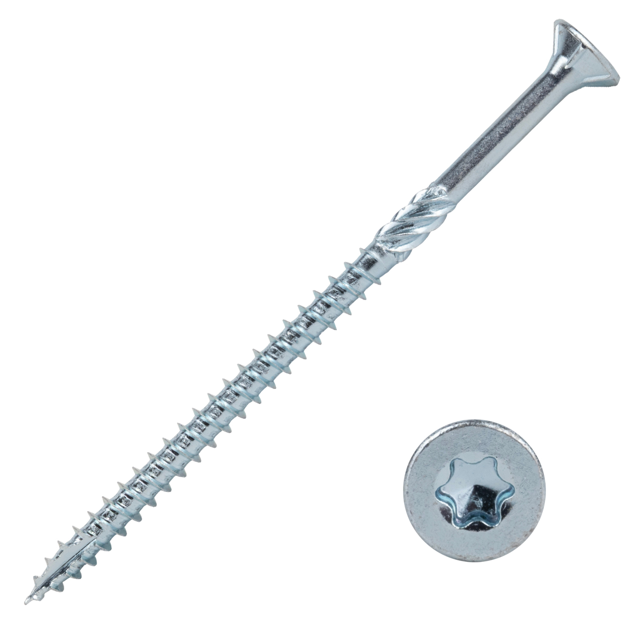 Spaanplaatschroeven Verzinkt 4 x 70 mm Torx 20 Deeldraad - Doos 200 Stuks