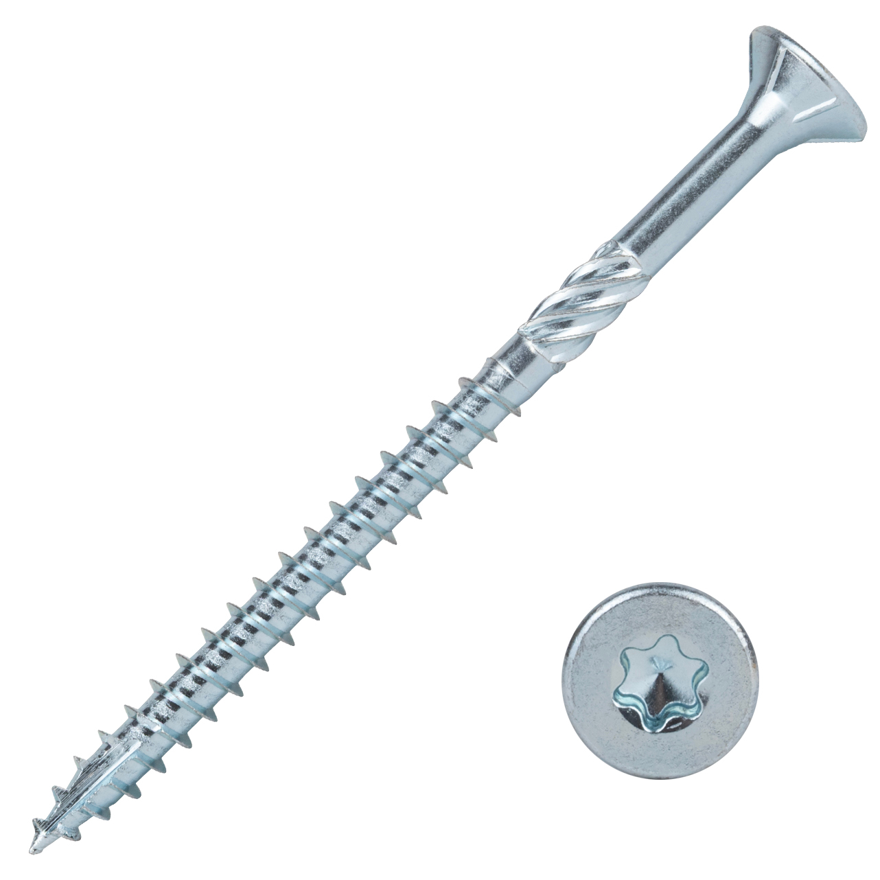 Spaanplaatschroeven Verzinkt 5 x 70 mm Torx 25 Deeldraad - Doos 200 Stuks