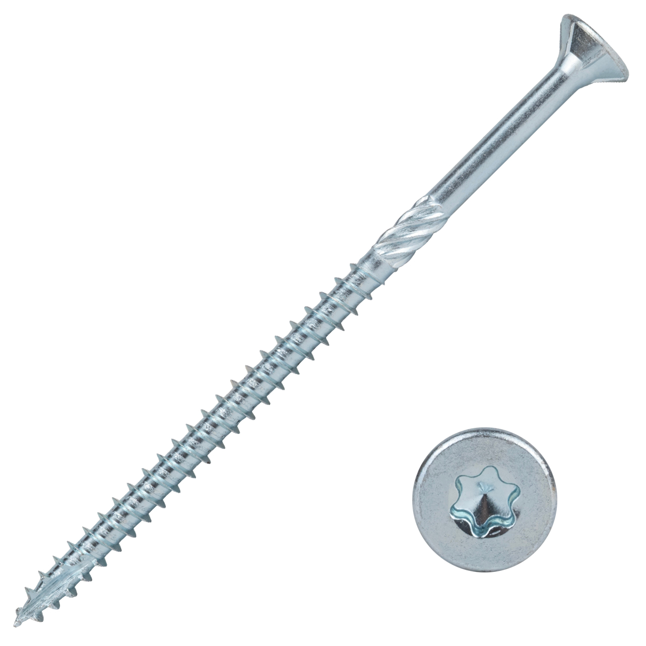 Spaanplaatschroeven Verzinkt 5 x 90 mm Torx 25 Deeldraad - Doos 200 Stuks