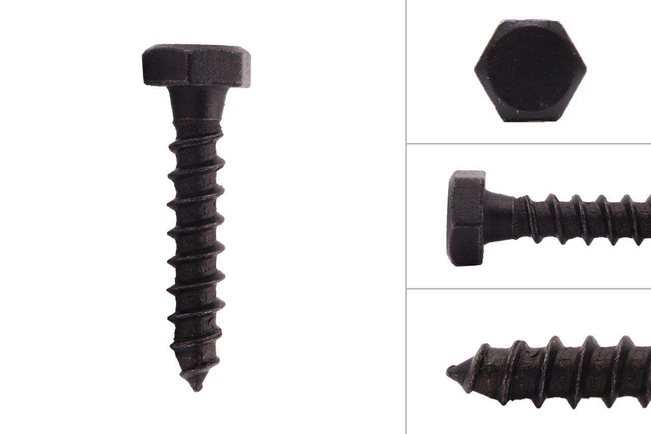 Houtdraadbouten Zwart M8 x 40 mm - Doos 25 stuks