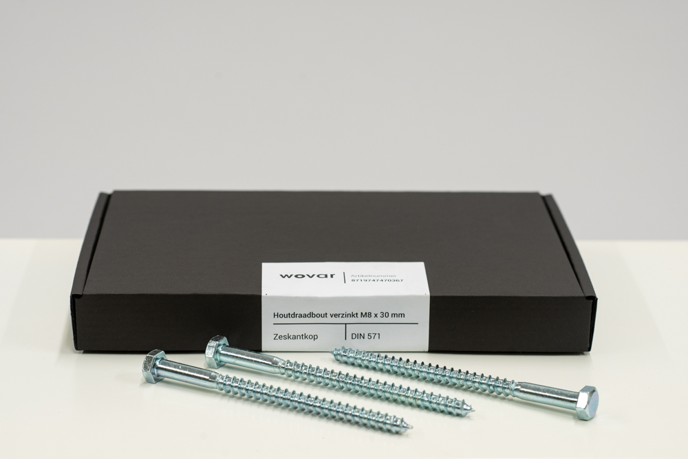 Produktbild von M6 Sechskantschrauben DIN933 – 8.8 Fest, Verzinkt, Metrisch – 6mm HT Schrauben-Set