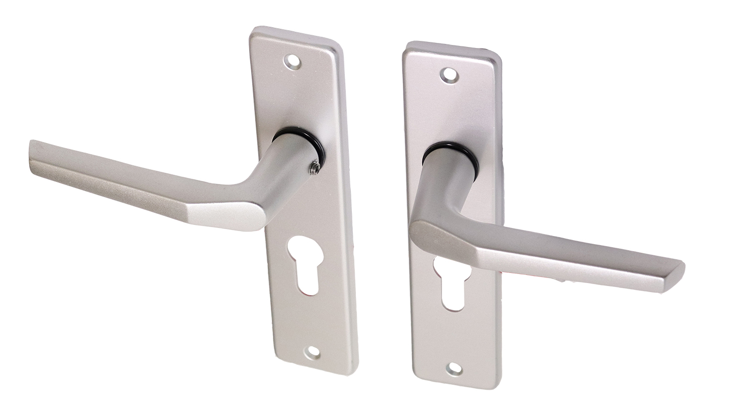 Deurkruk met schild aluminium duimmodel PC55 - Per Set