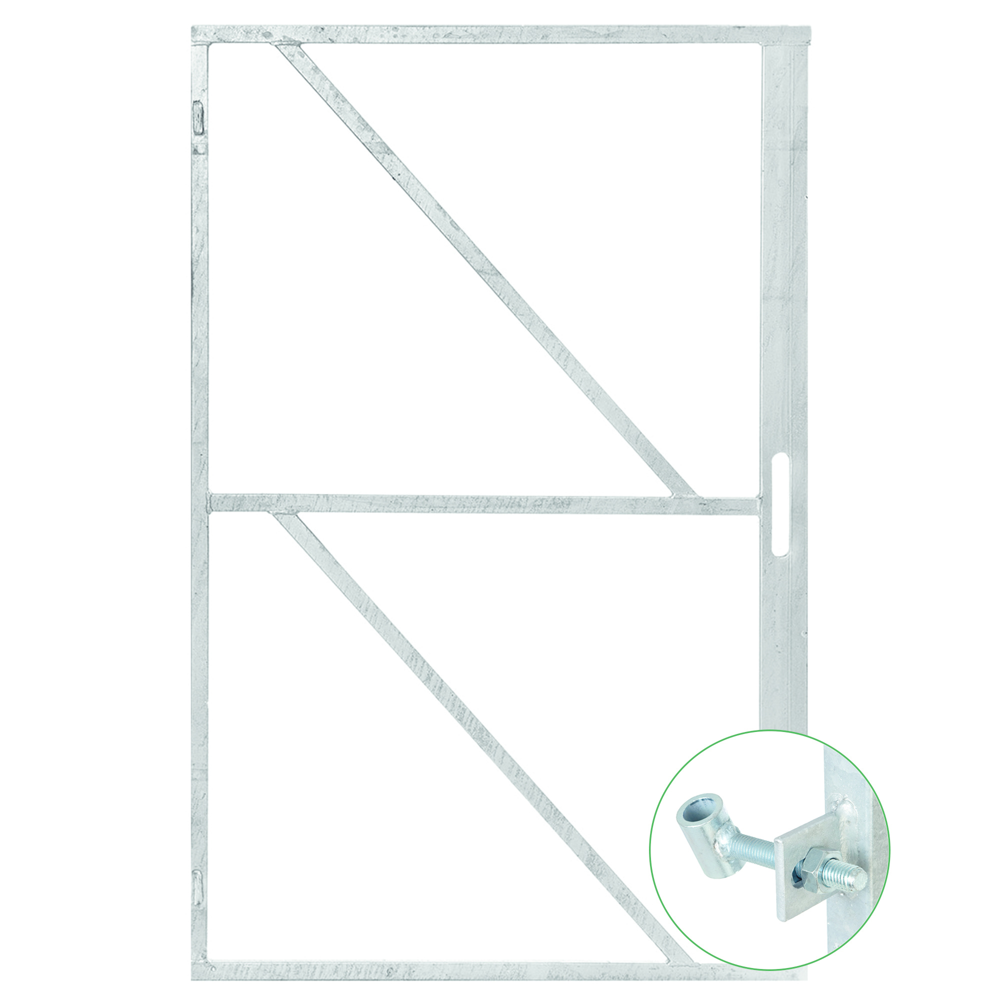 Poortframe met Slotkast Verstelbaar Verzinkt Staal 155 x 110 cm - Per stuk
