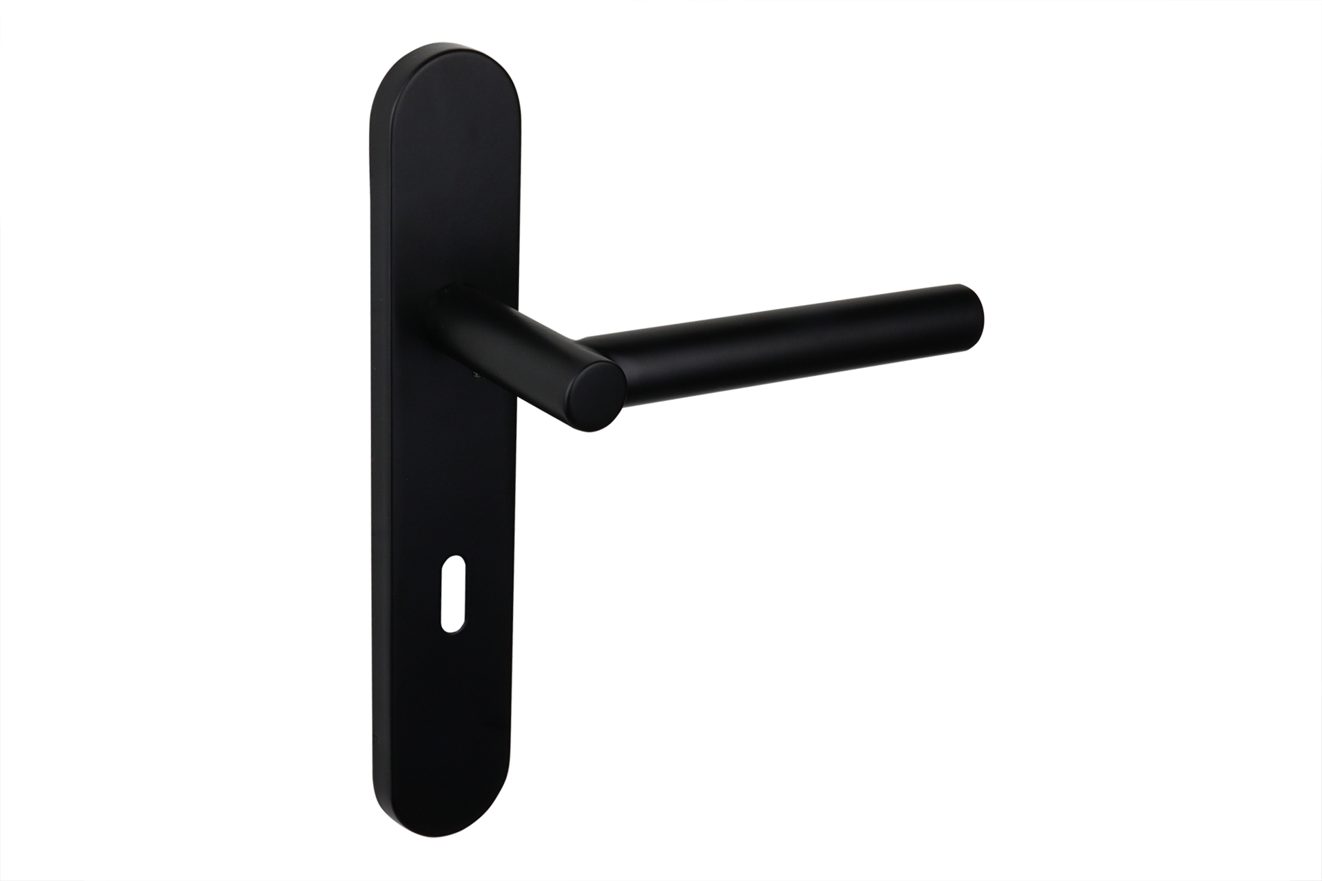 Lavuzo deurkruk Grosetto Zwart met afgerond schild SL72 - Per set