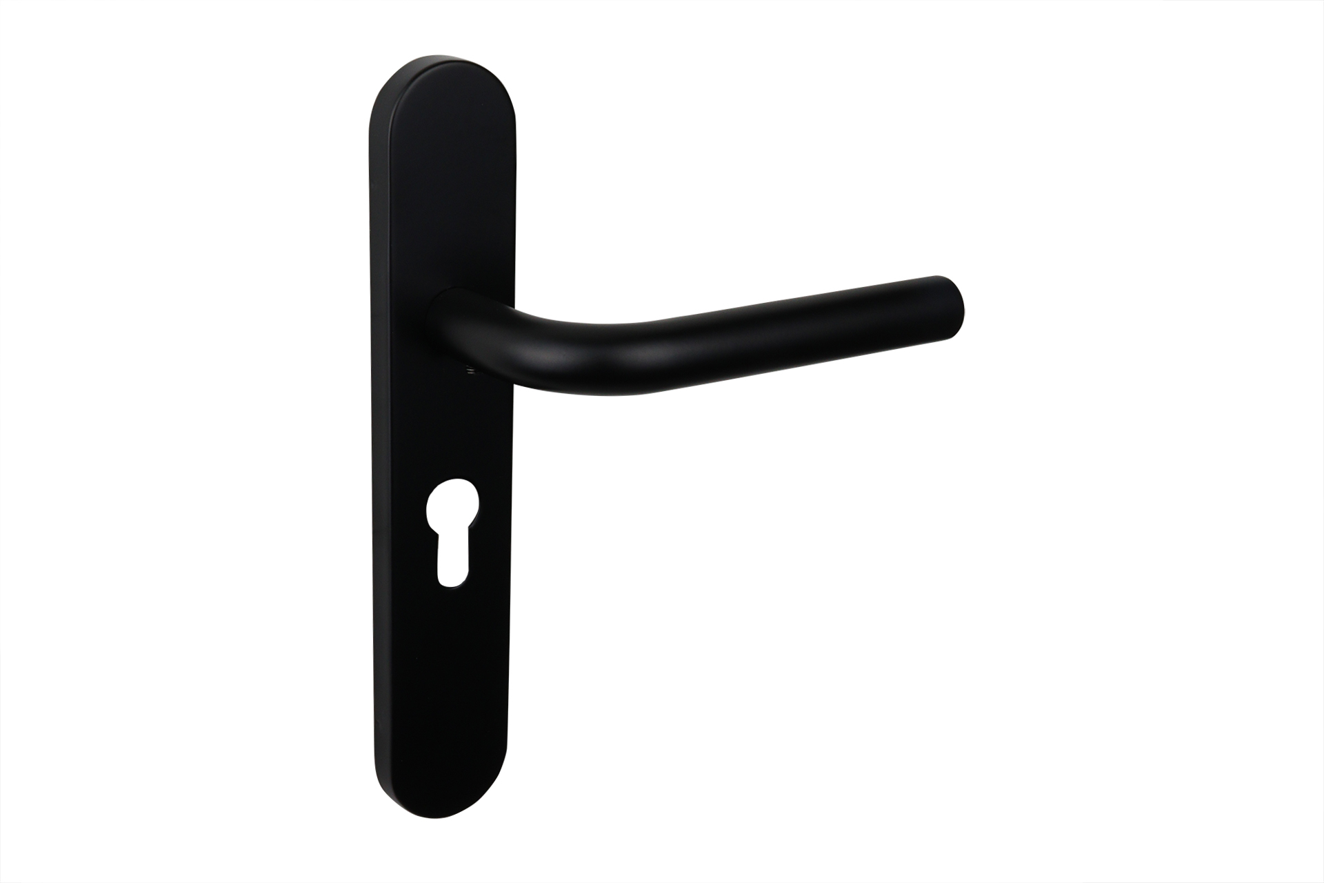 Lavuzo deurkruk Oristano Zwart met afgerond schild PC55 - Per set