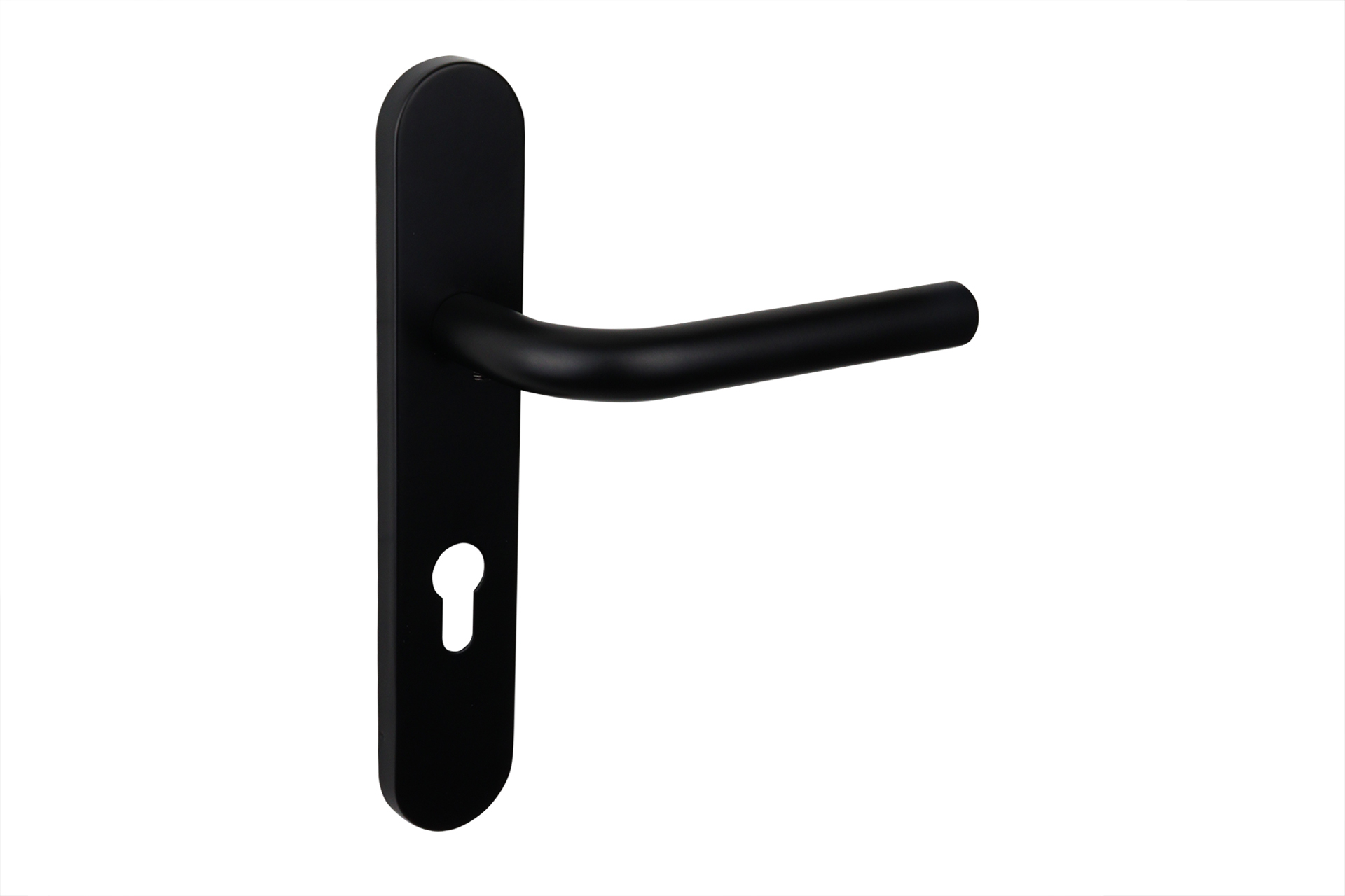 Lavuzo deurkruk Oristano Zwart met afgerond schild PC72 - Per set
