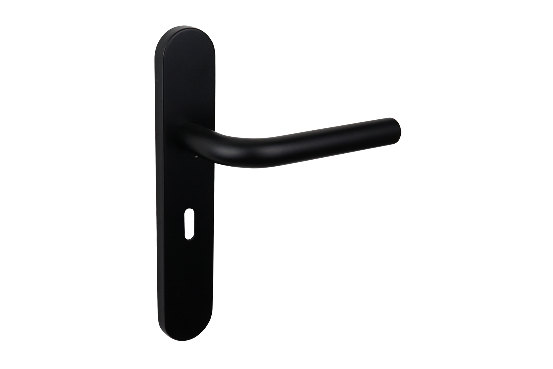 Lavuzo deurkruk Oristano Zwart met afgerond schild SL56 - Per set