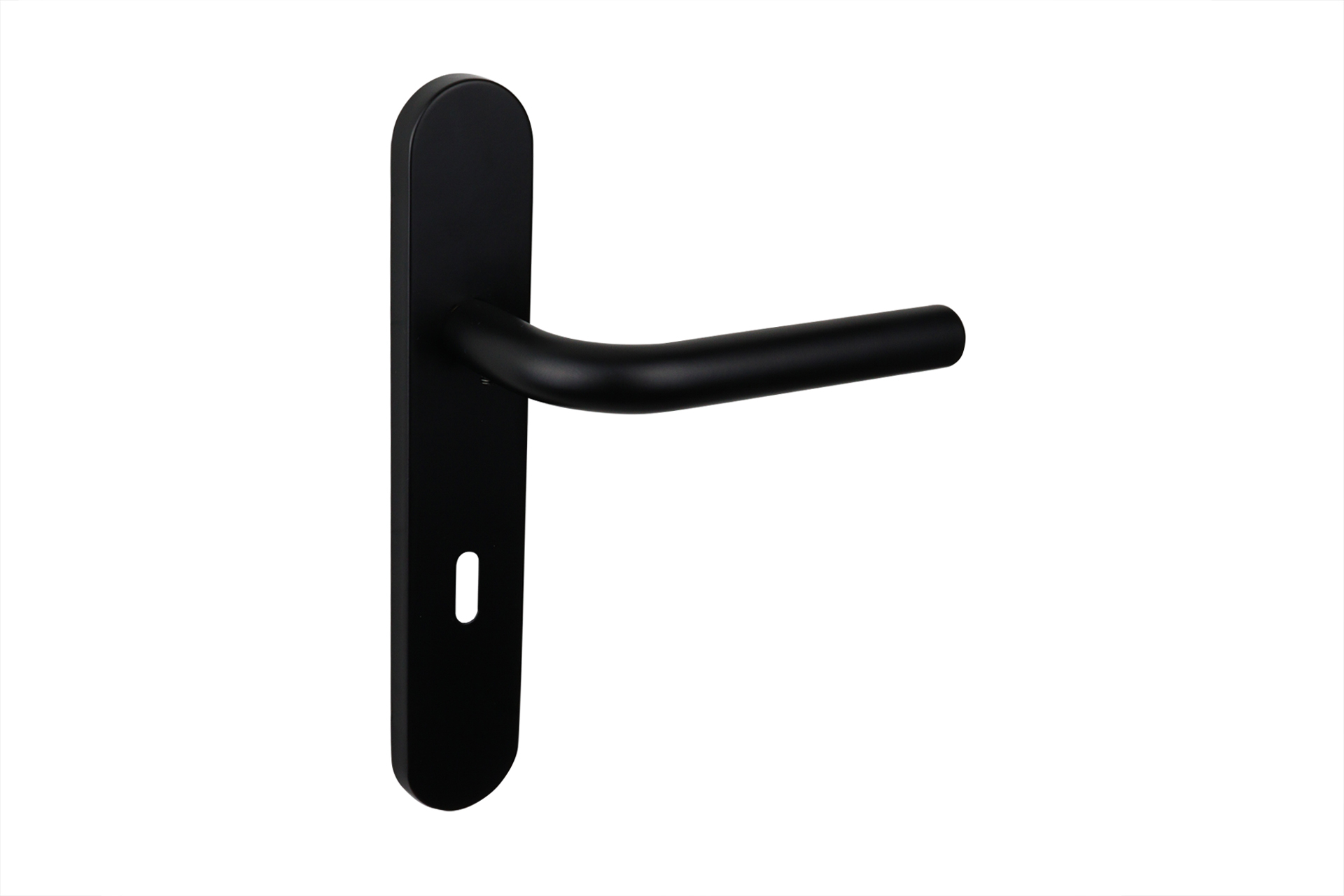 Lavuzo deurkruk Oristano Zwart met afgerond schild SL72 - Per set