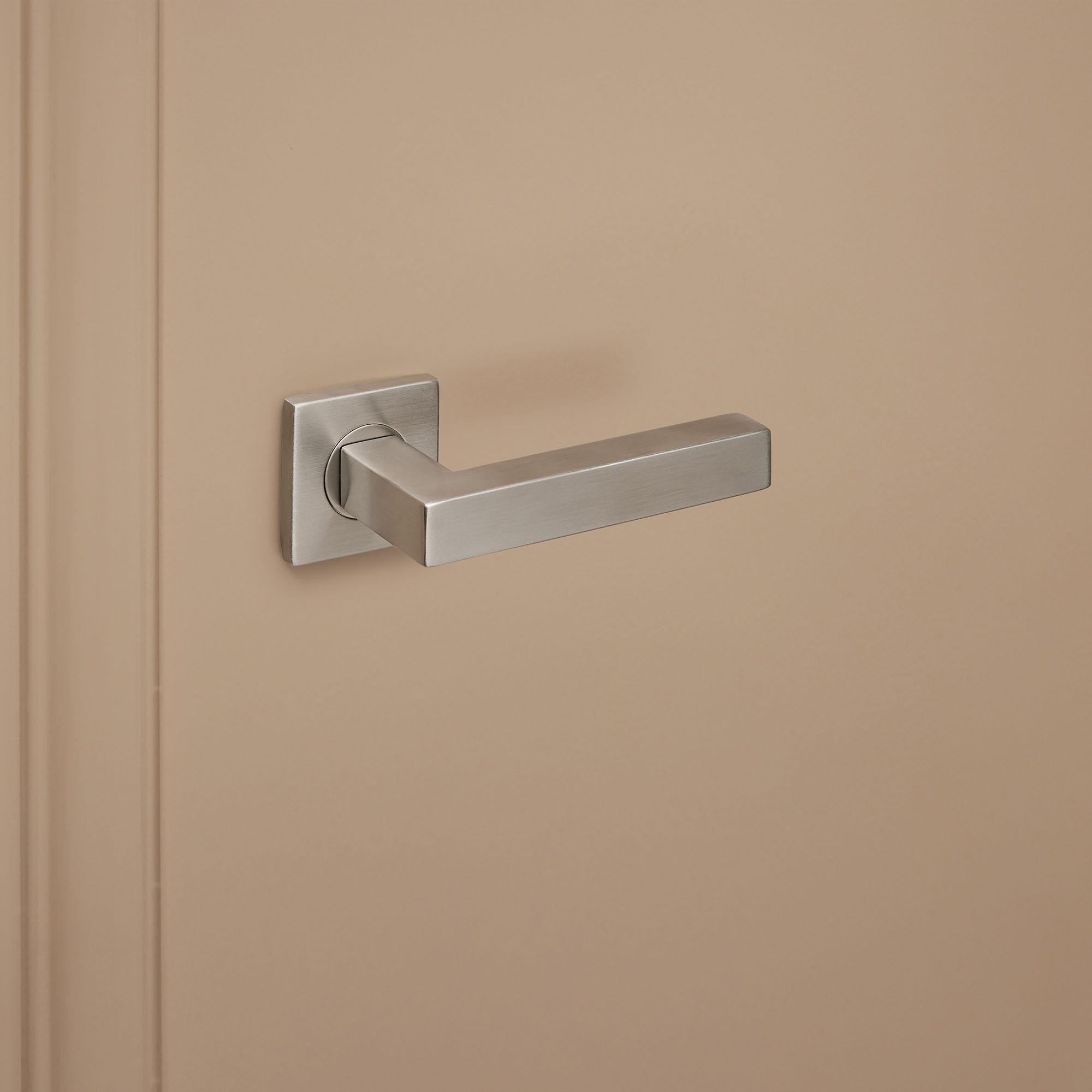 Lavuzo deurkruk Viterbo RVS met vierkant rozet - Per set, foto 3 van 6