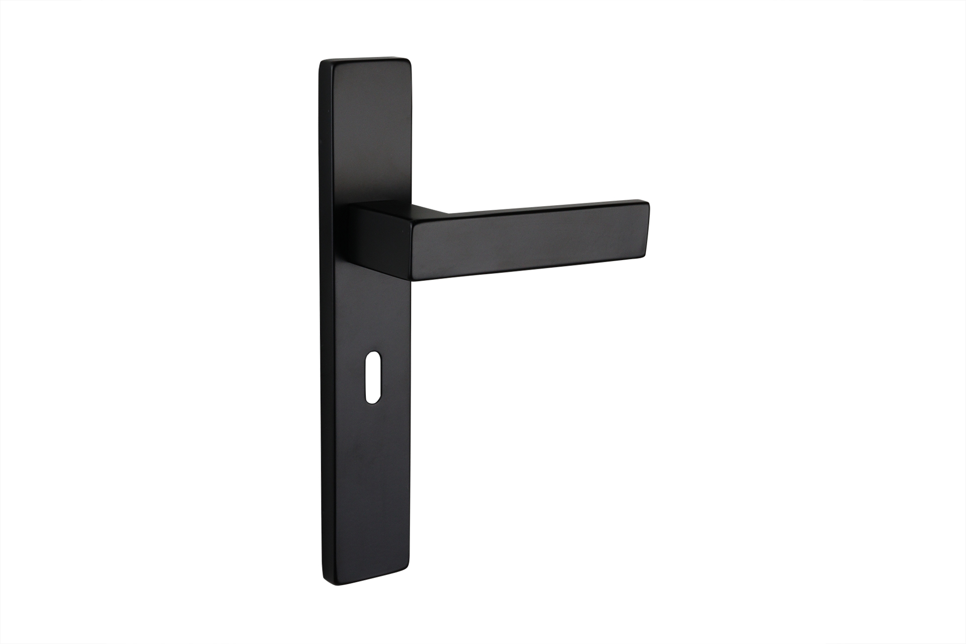 Lavuzo deurkruk Imperio Zwart met rechthoekig schild SL56 - Per set