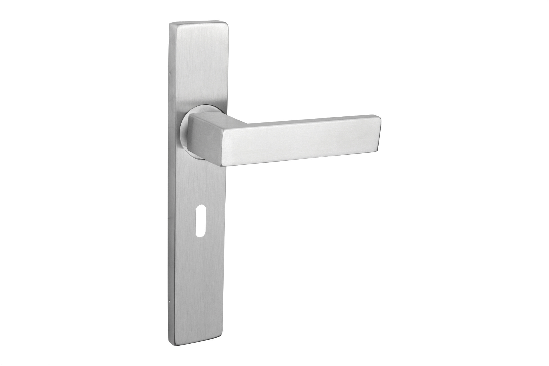 Lavuzo deurkruk Imperio RVS met rechthoekig schild SL56 - Per set