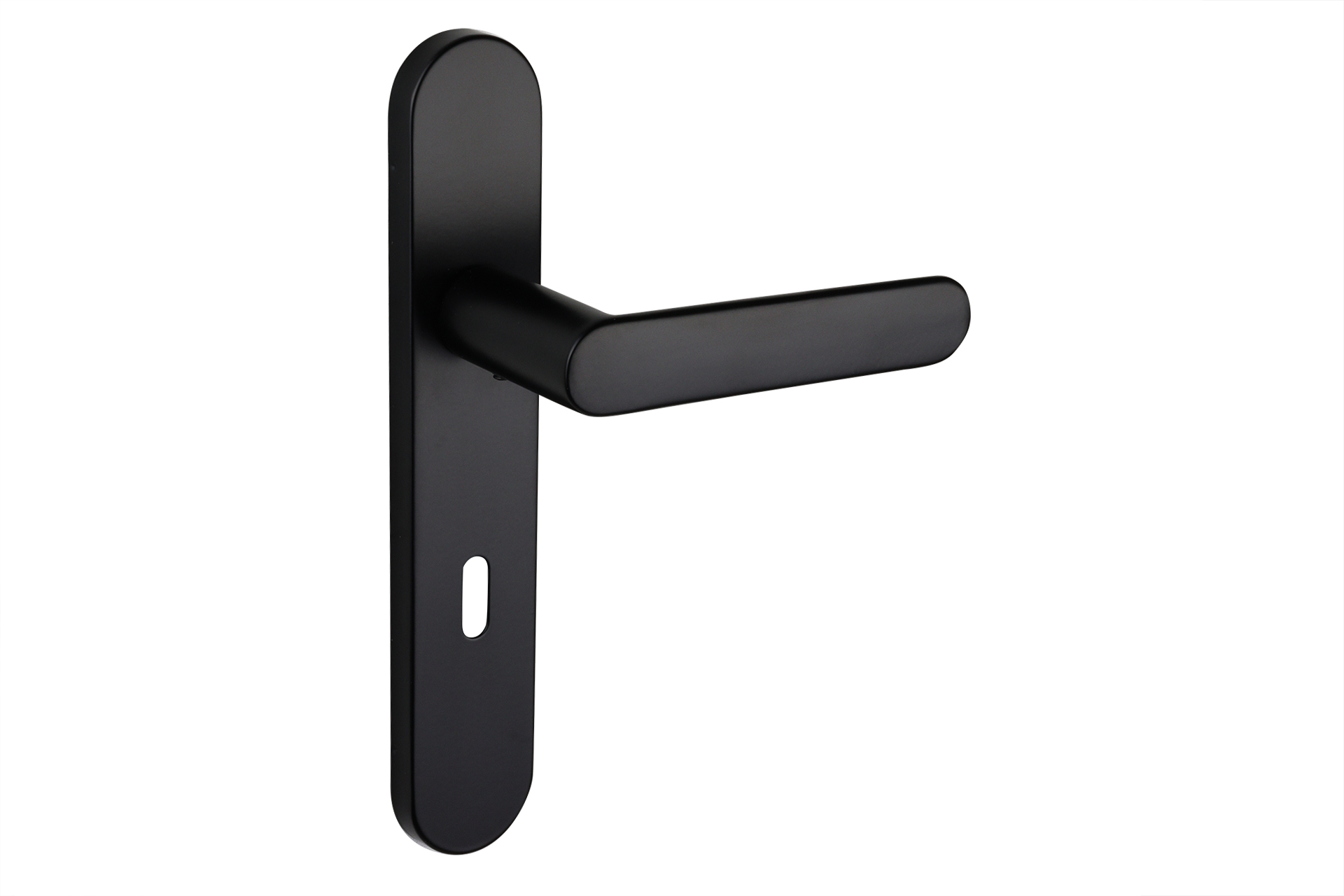Lavuzo deurkruk Novara Zwart met afgerond schild SL72 - Per set