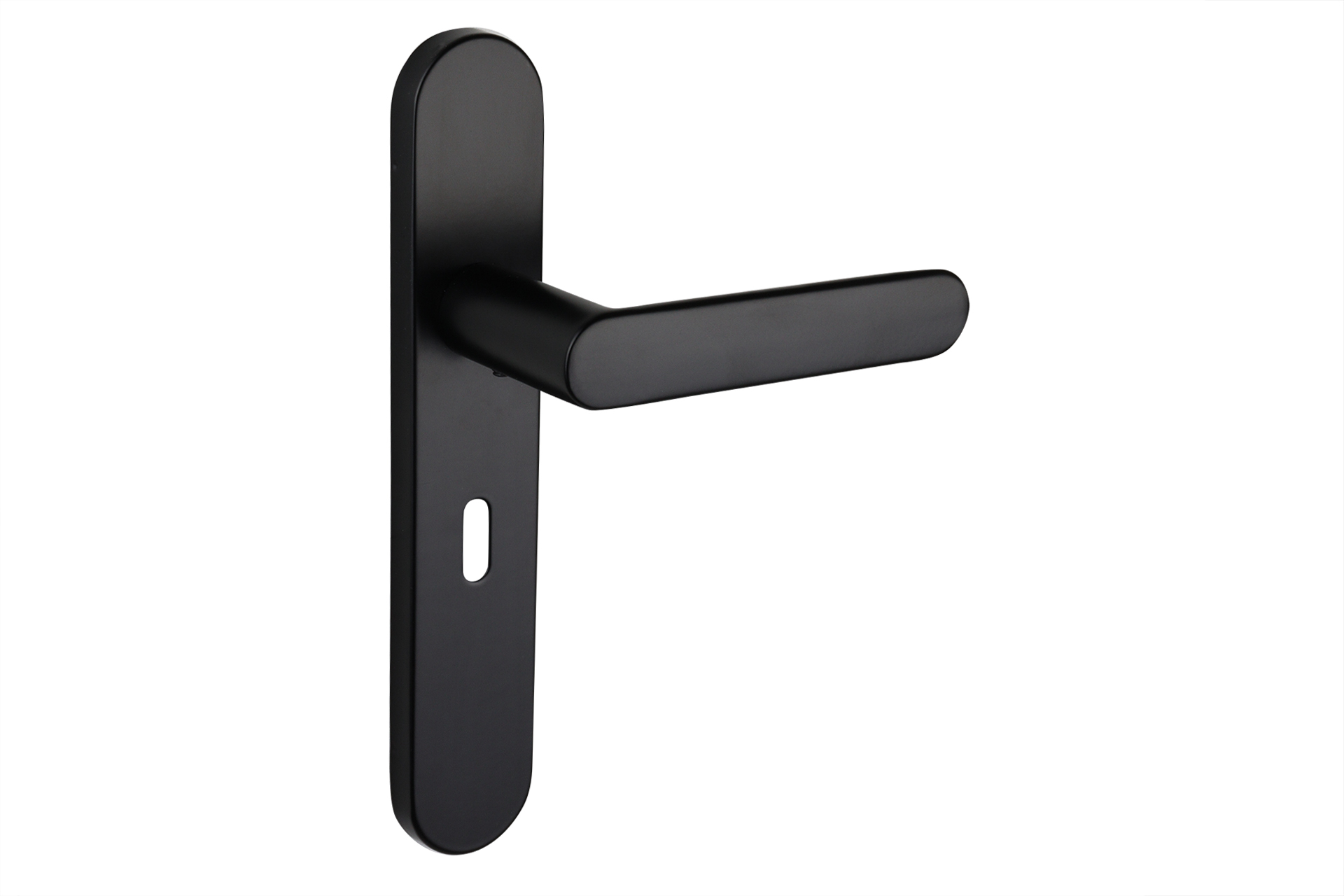 Lavuzo deurkruk Novara Zwart met afgerond schild SL56 - Per set