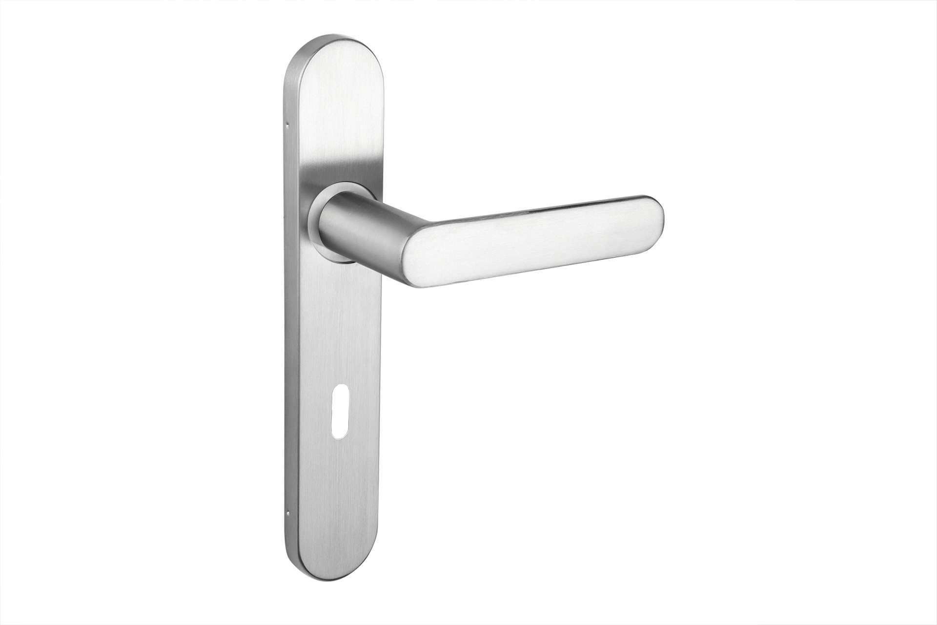 Lavuzo deurkruk Novara RVS met afgerond schild SL72 - Per set