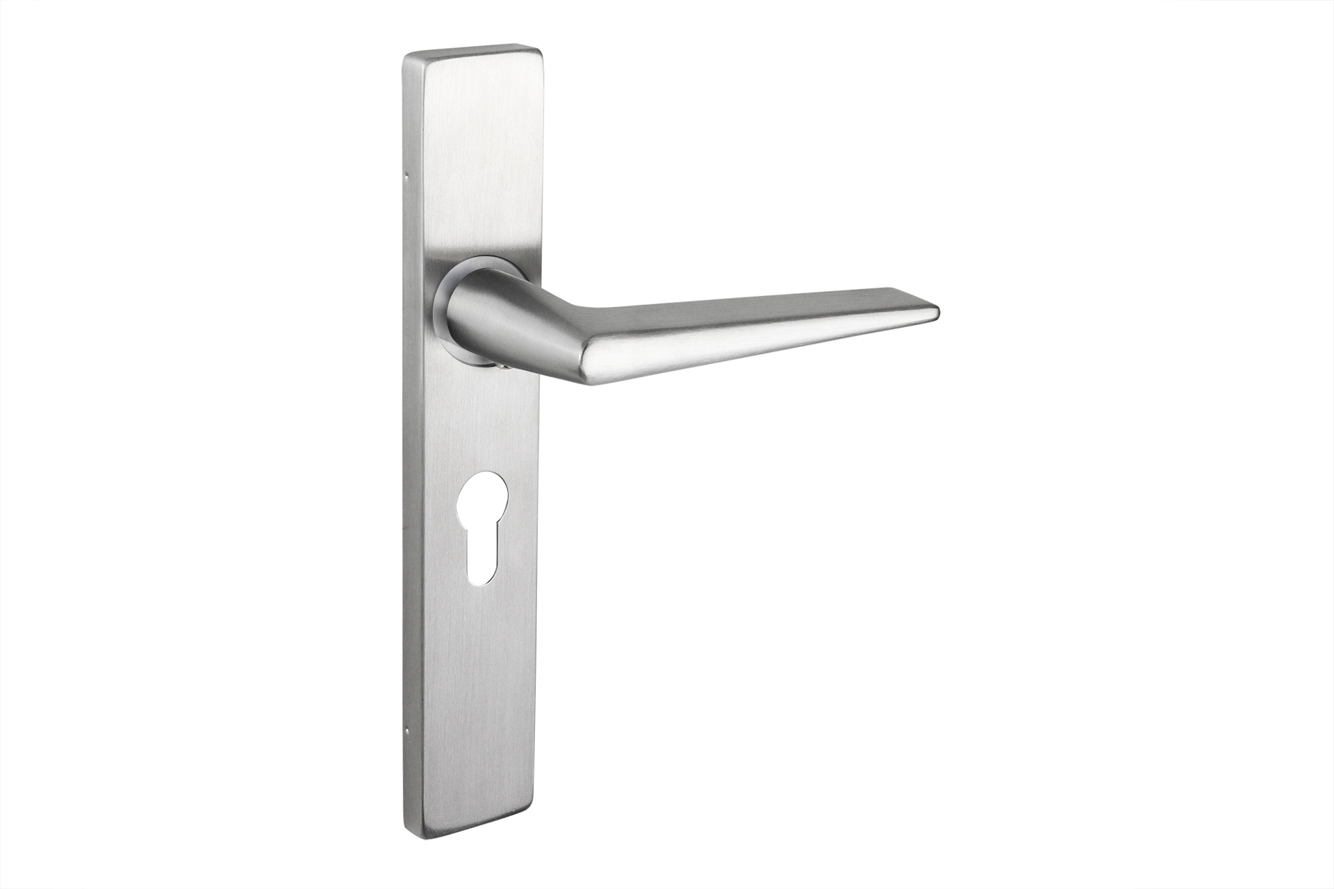 Lavuzo deurkruk Modena RVS met rechthoekig schild PC55 - Per set