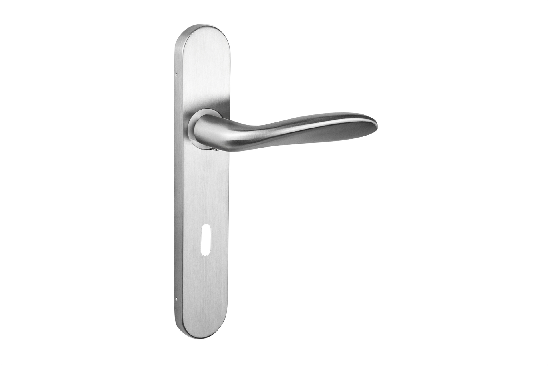 Lavuzo deurkruk Benevento RVS met afgerond schild SL72 - Per set