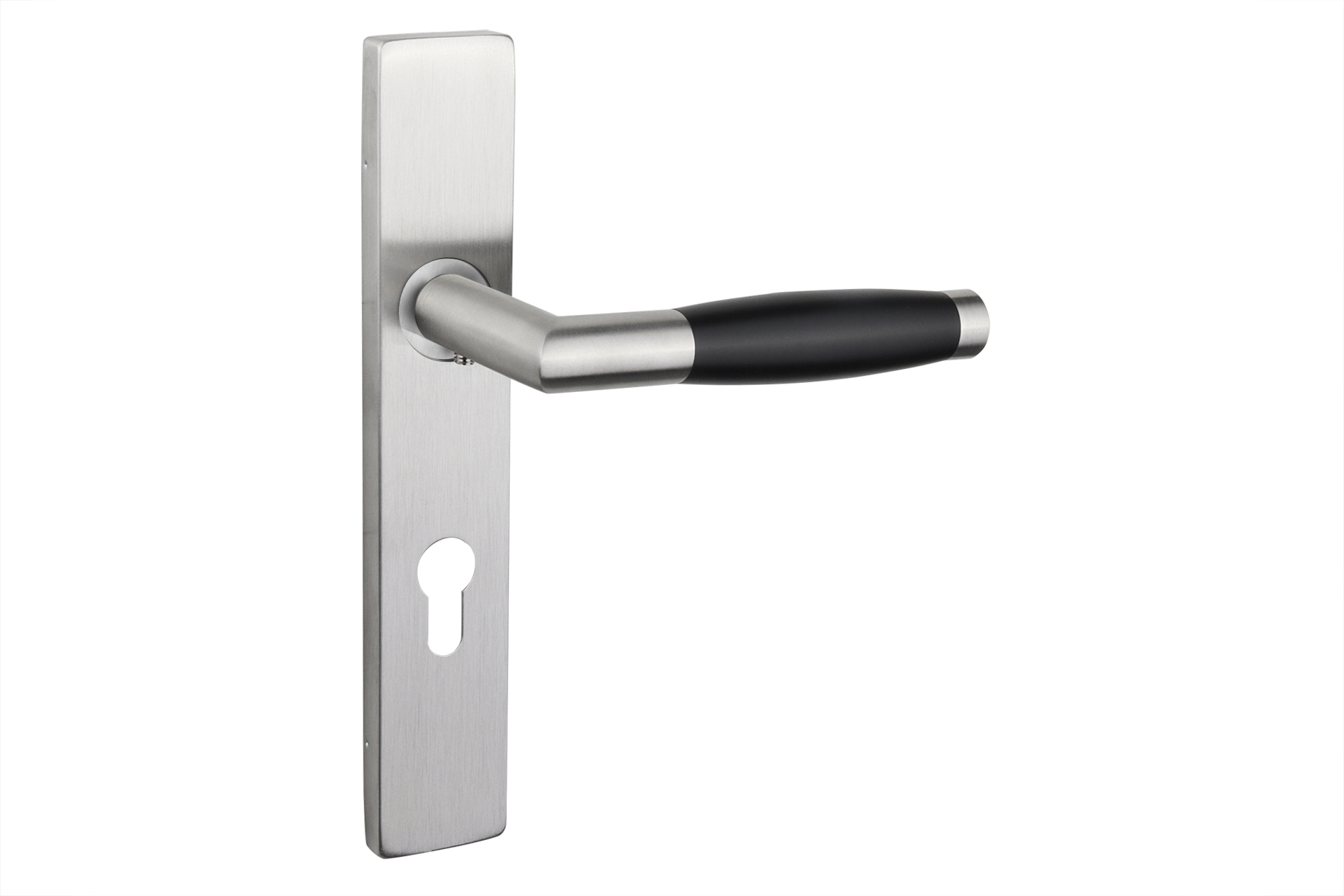 Lavuzo deurkruk Ascoli RVS met rechthoekig schild PC72 - Per set