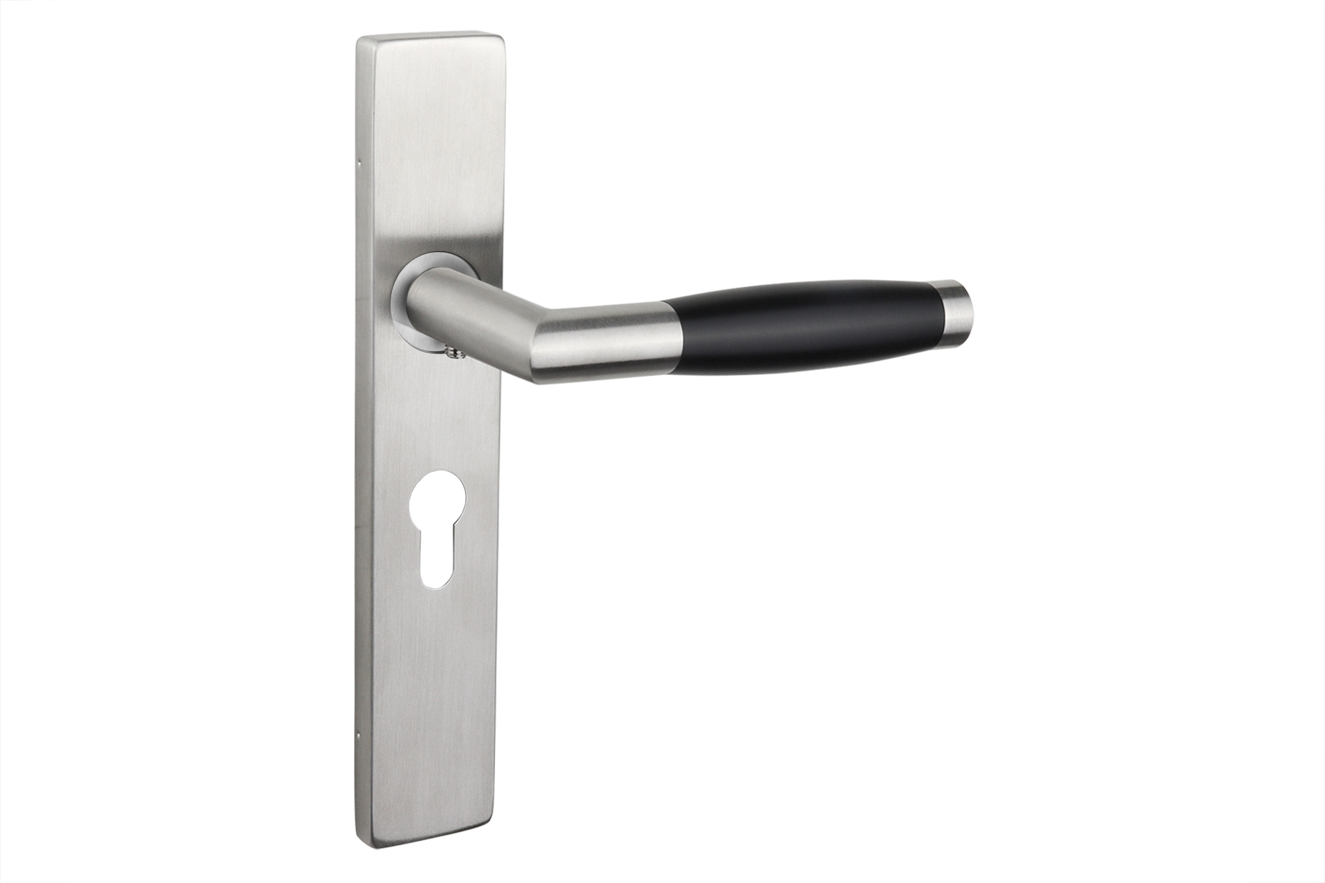 Lavuzo deurkruk Ascoli RVS met rechthoekig schild PC55 - Per set