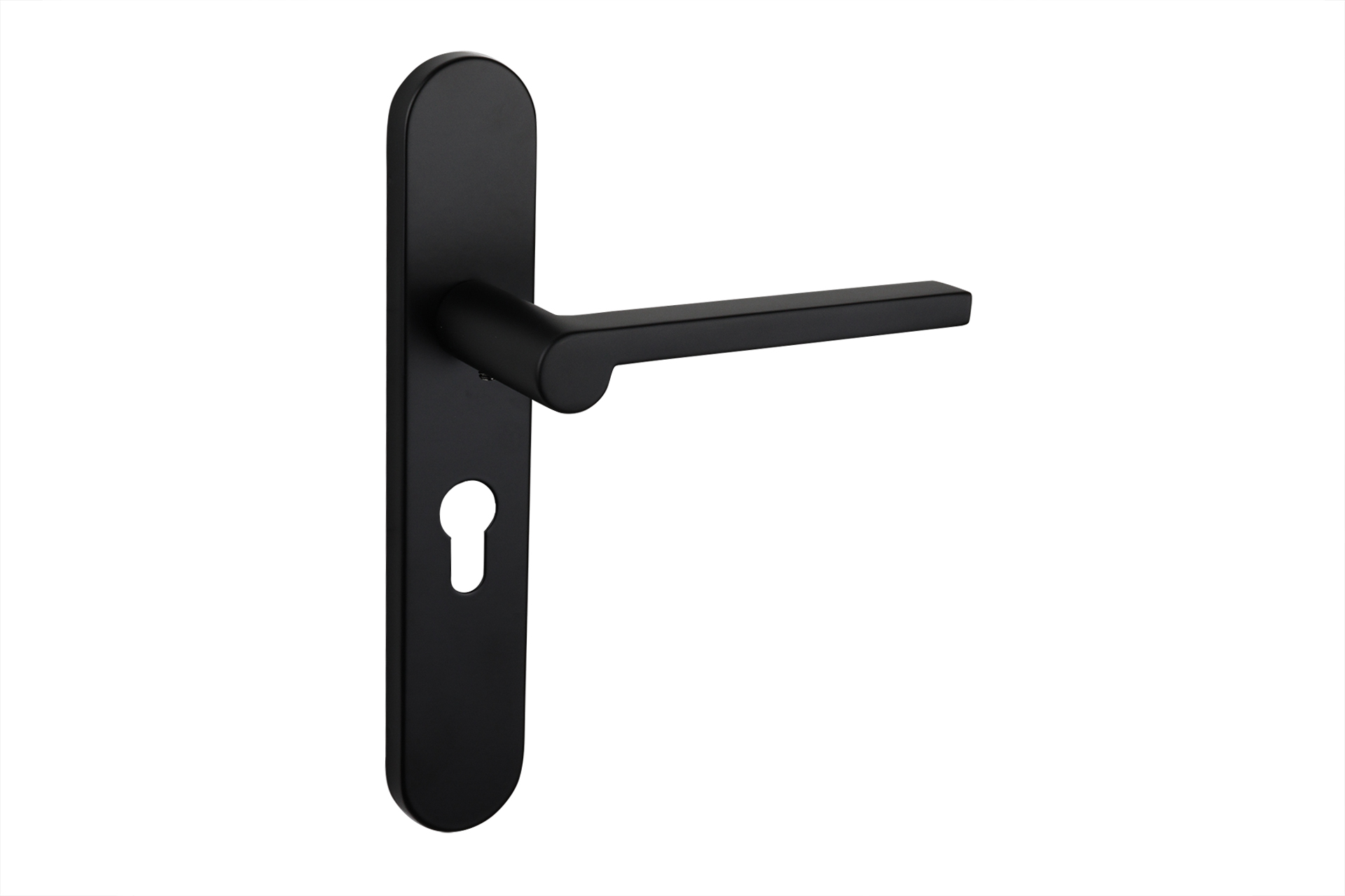 Lavuzo deurkruk Caserta Zwart met afgerond schild PC55 - Per set