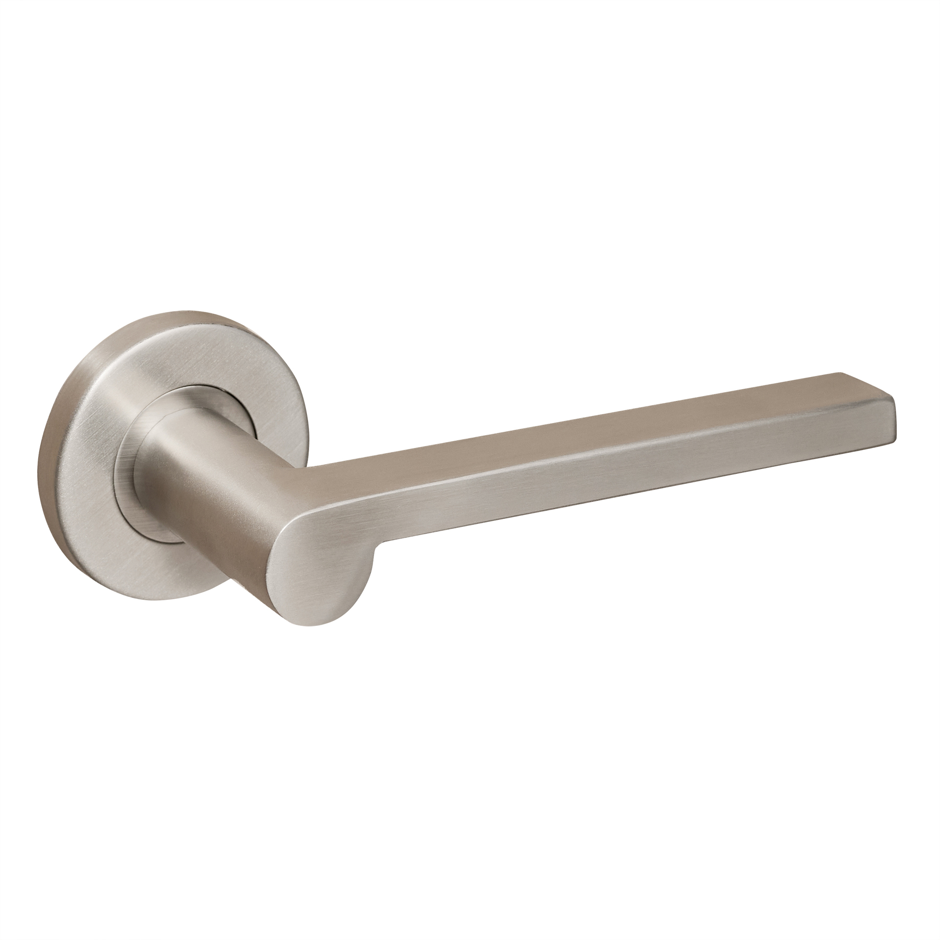 Lavuzo deurkruk Caserta RVS met rond rozet - Per set