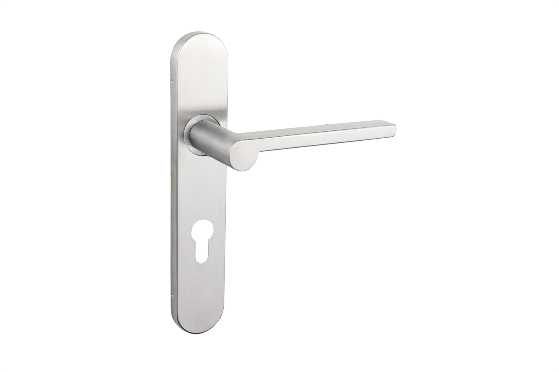 Lavuzo deurkruk Caserta RVS met afgerond schild PC72 - Per set