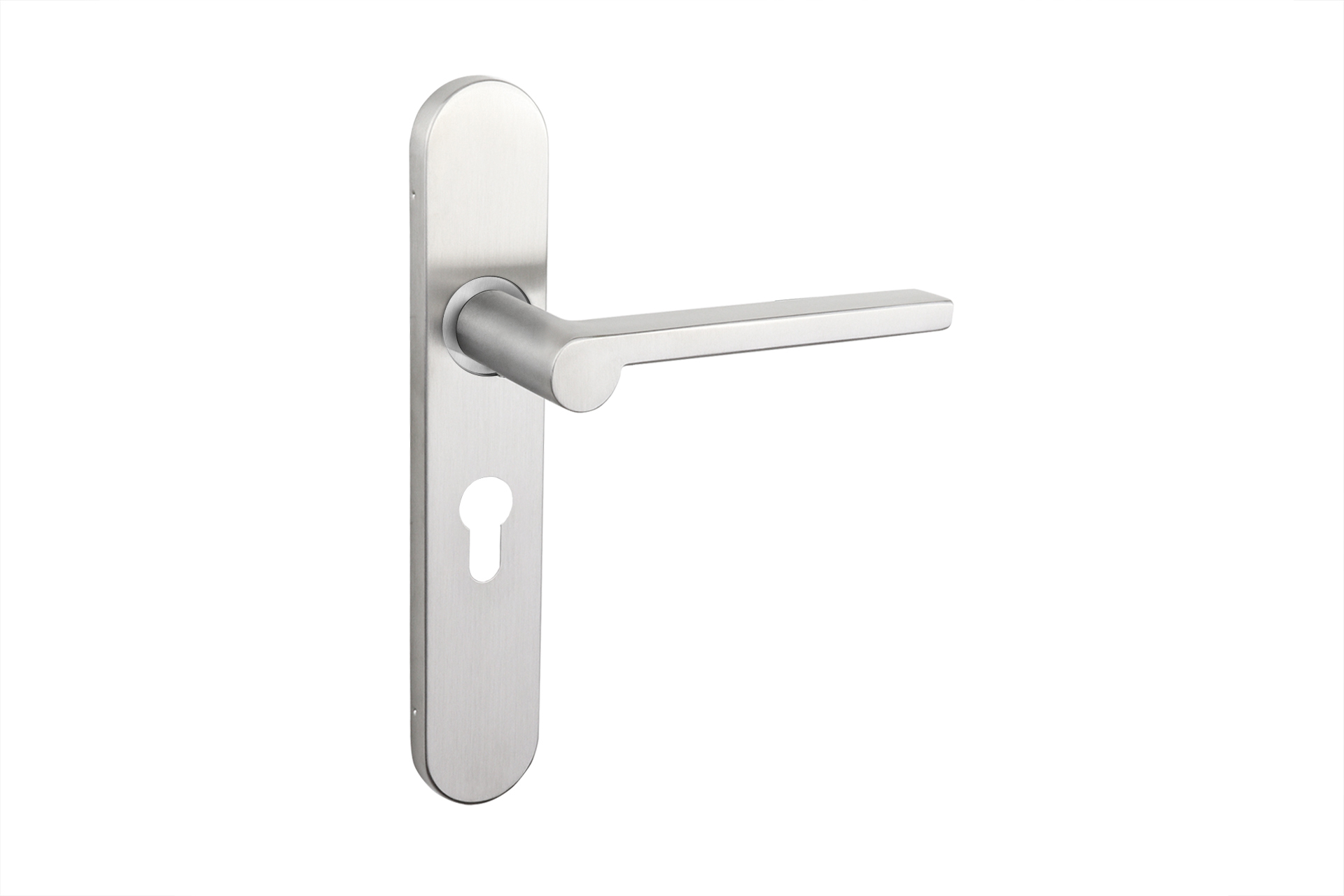 Lavuzo deurkruk Caserta RVS met afgerond schild PC55 - Per set
