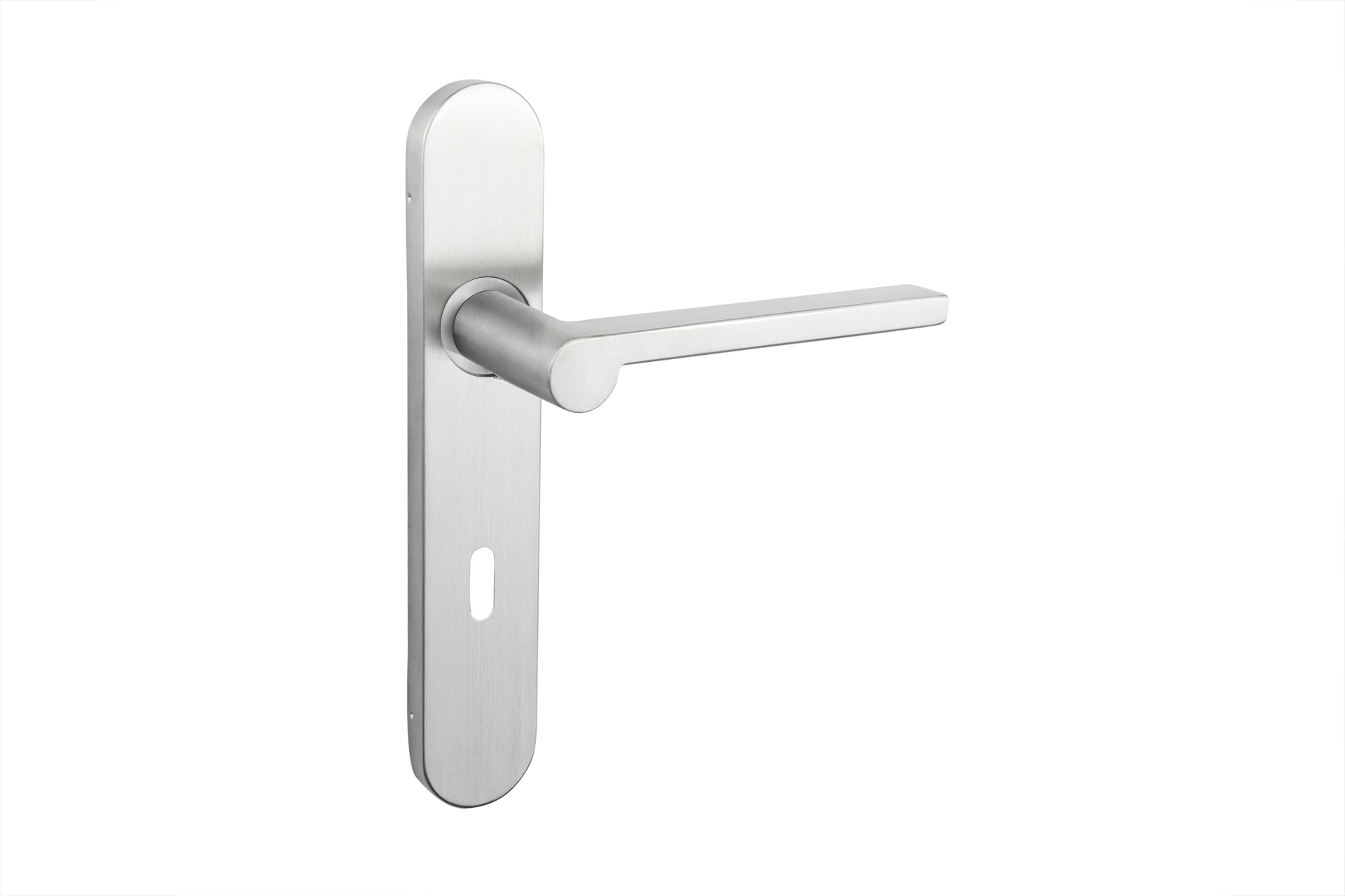 Lavuzo deurkruk Caserta RVS met afgerond schild SL72 - Per set