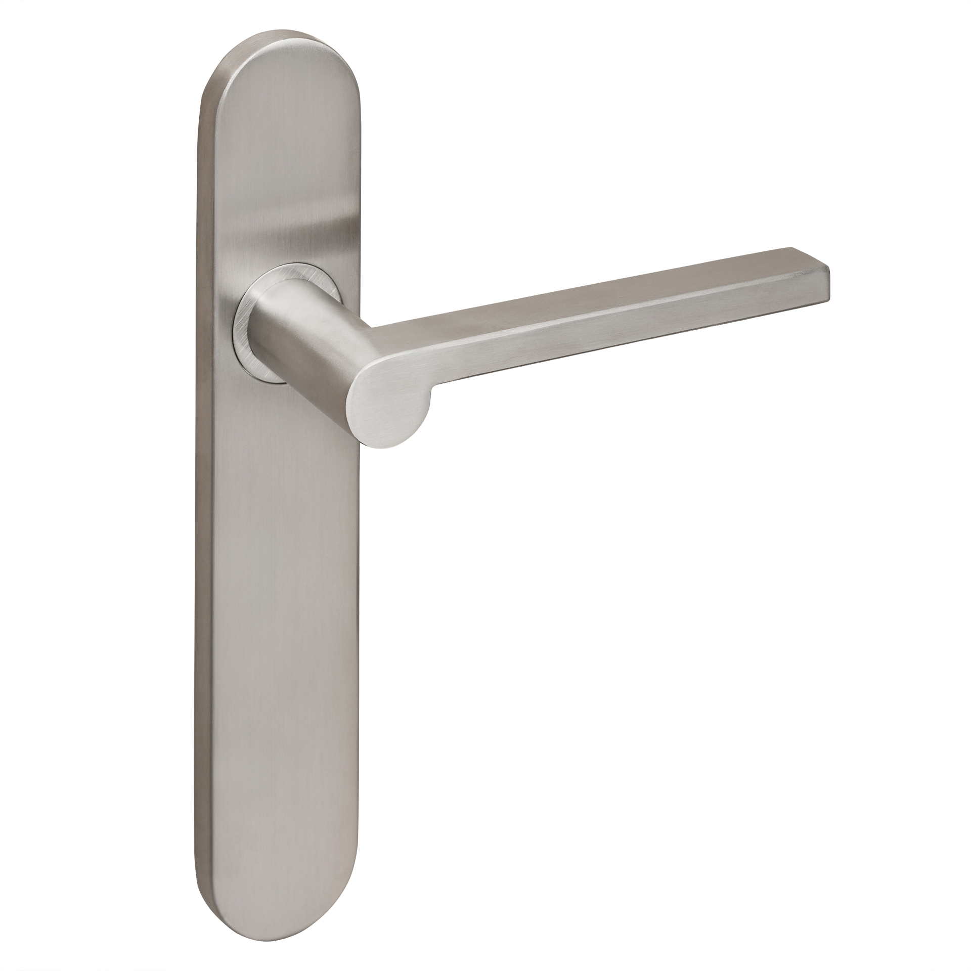 Lavuzo deurkruk Caserta RVS met afgerond schild - Per set