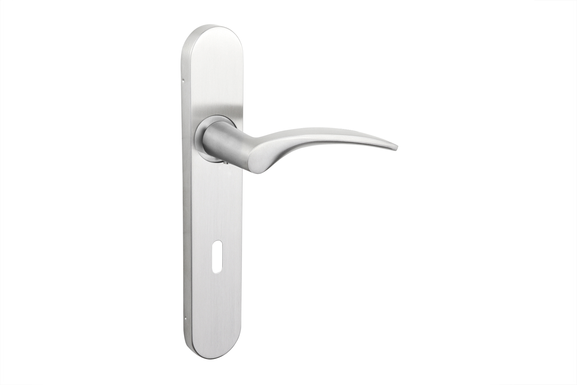Lavuzo deurkruk Lodini RVS met afgerond schild SL72 - Per set