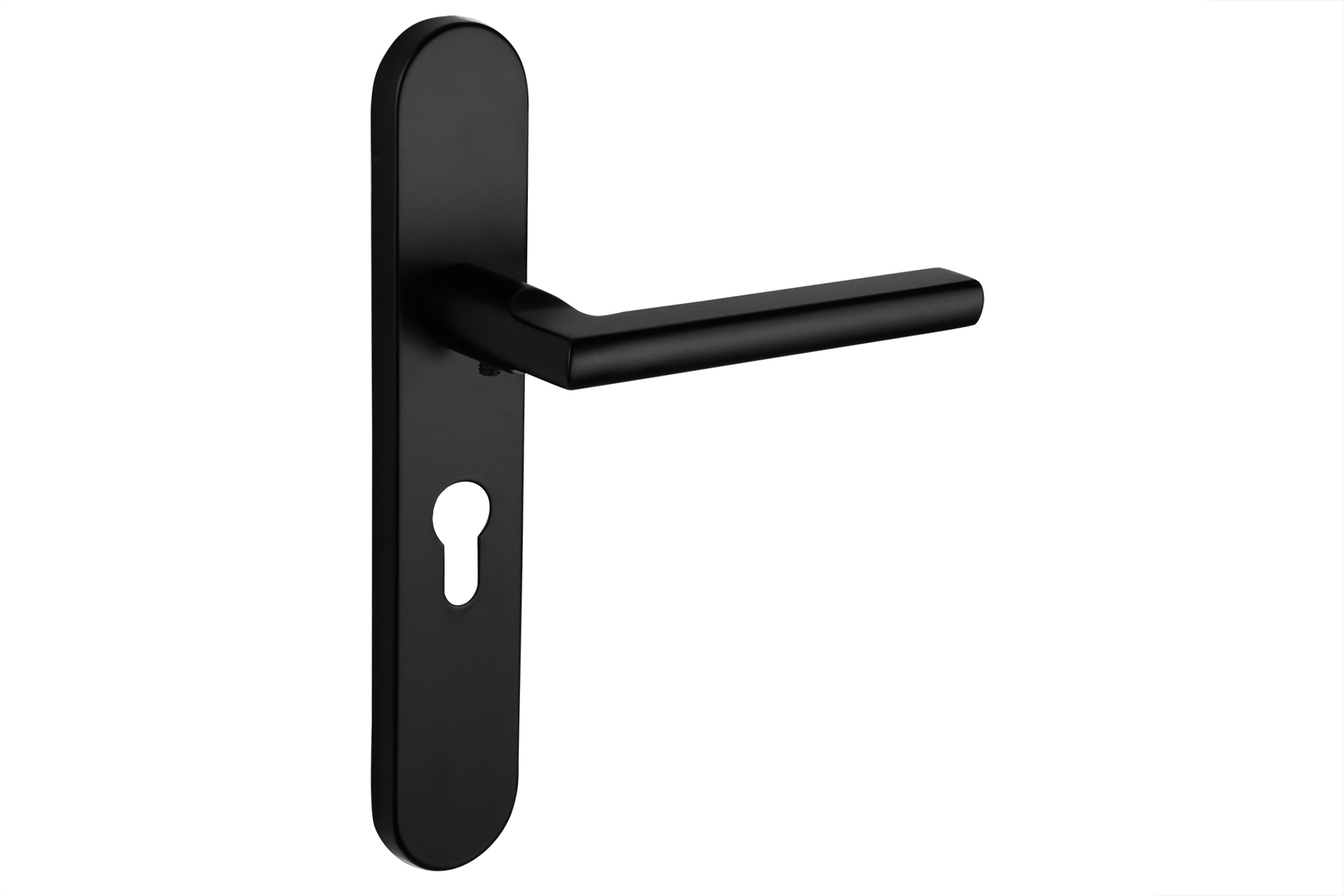 Lavuzo deurkruk Teramo Zwart met afgerond schild PC55 - Per set