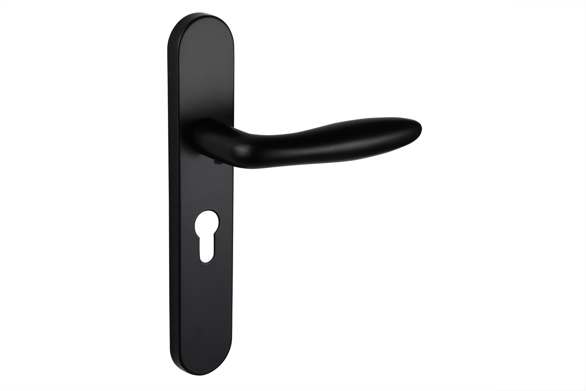 Lavuzo deurkruk Pratona Zwart met afgerond schild PC55 - Per set