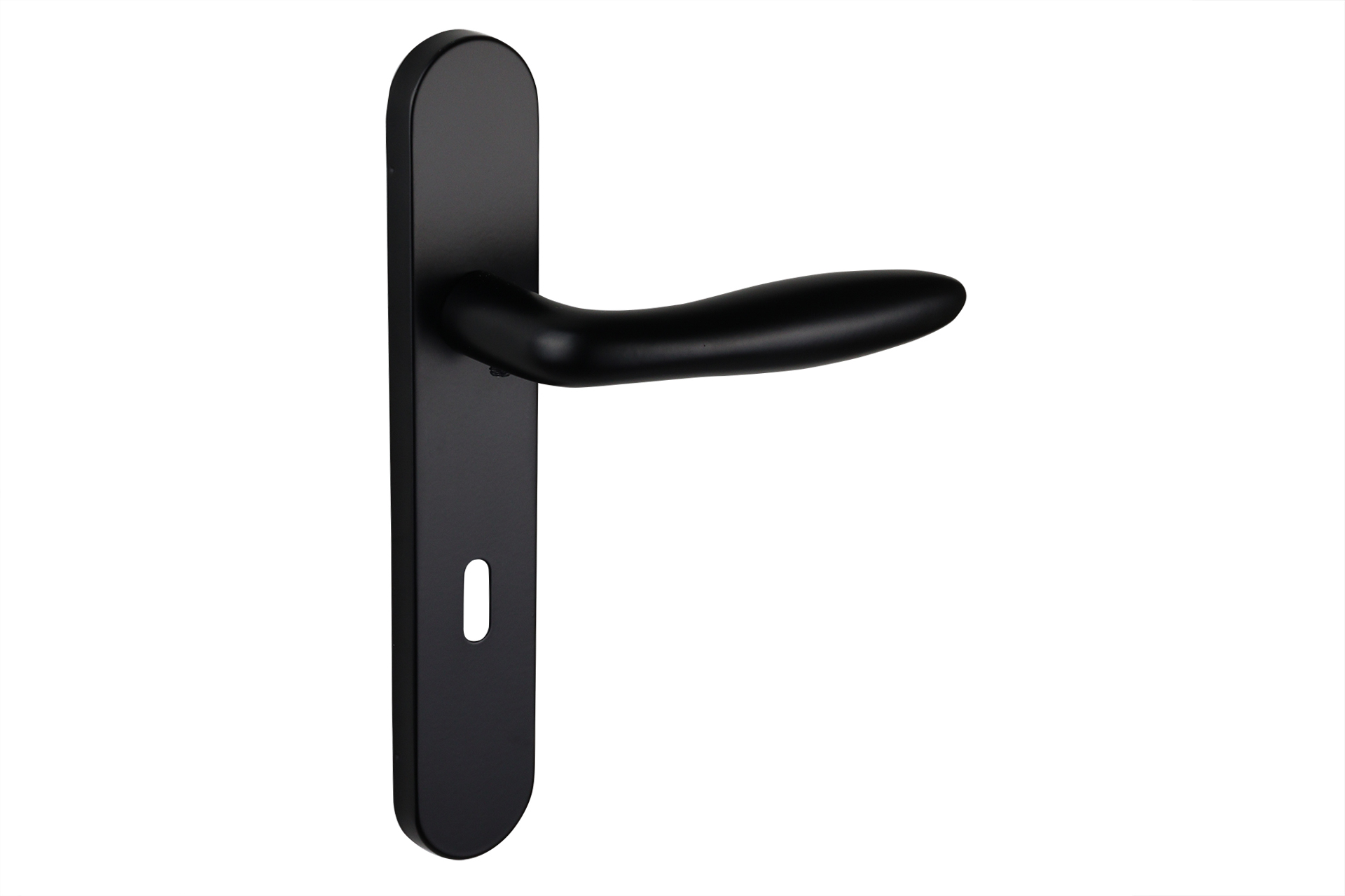 Lavuzo deurkruk Pratona Zwart met afgerond schild SL72 - Per set